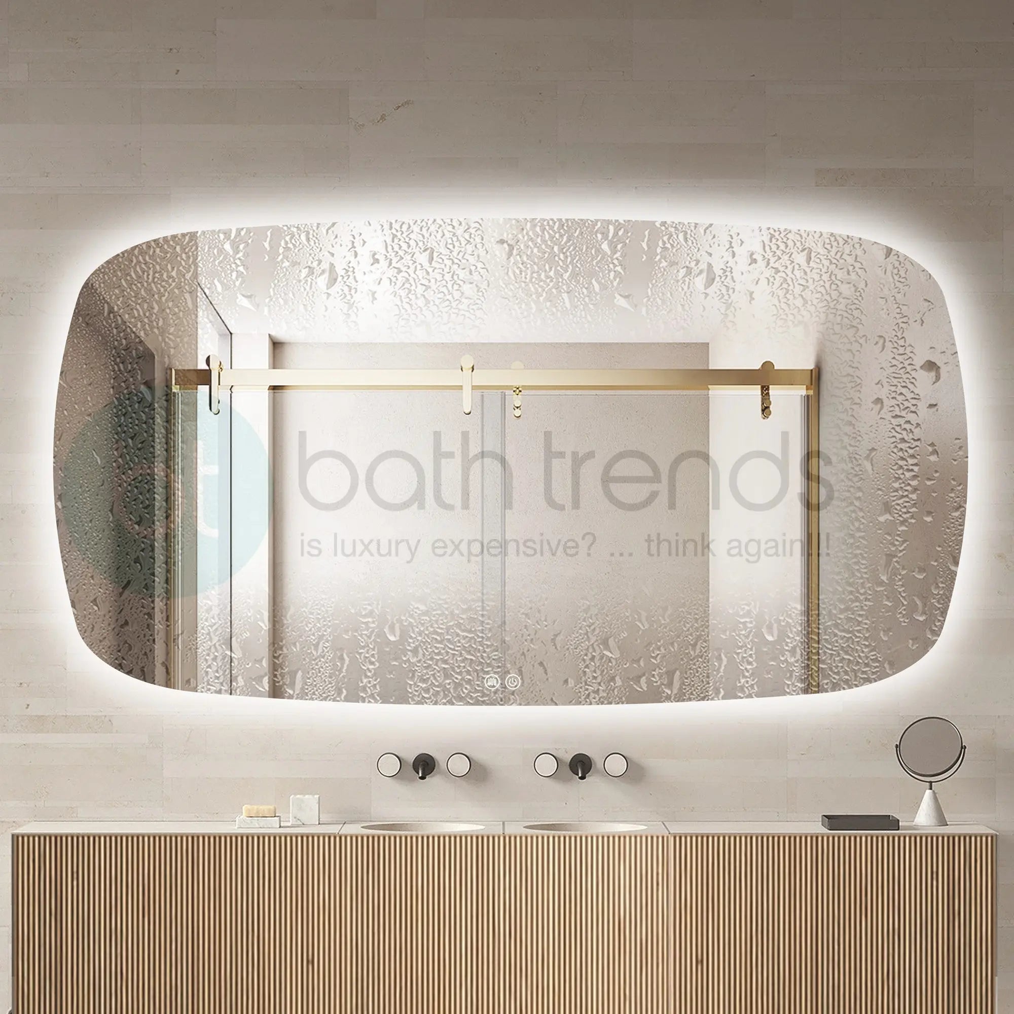 Aquamoon 5399 LED Bathroom Mirror 72" x 36" Wall Mounted With Bottom Front Touch On/Off Switch 6000K High Lumen (Copy) (Copy) (Copy)