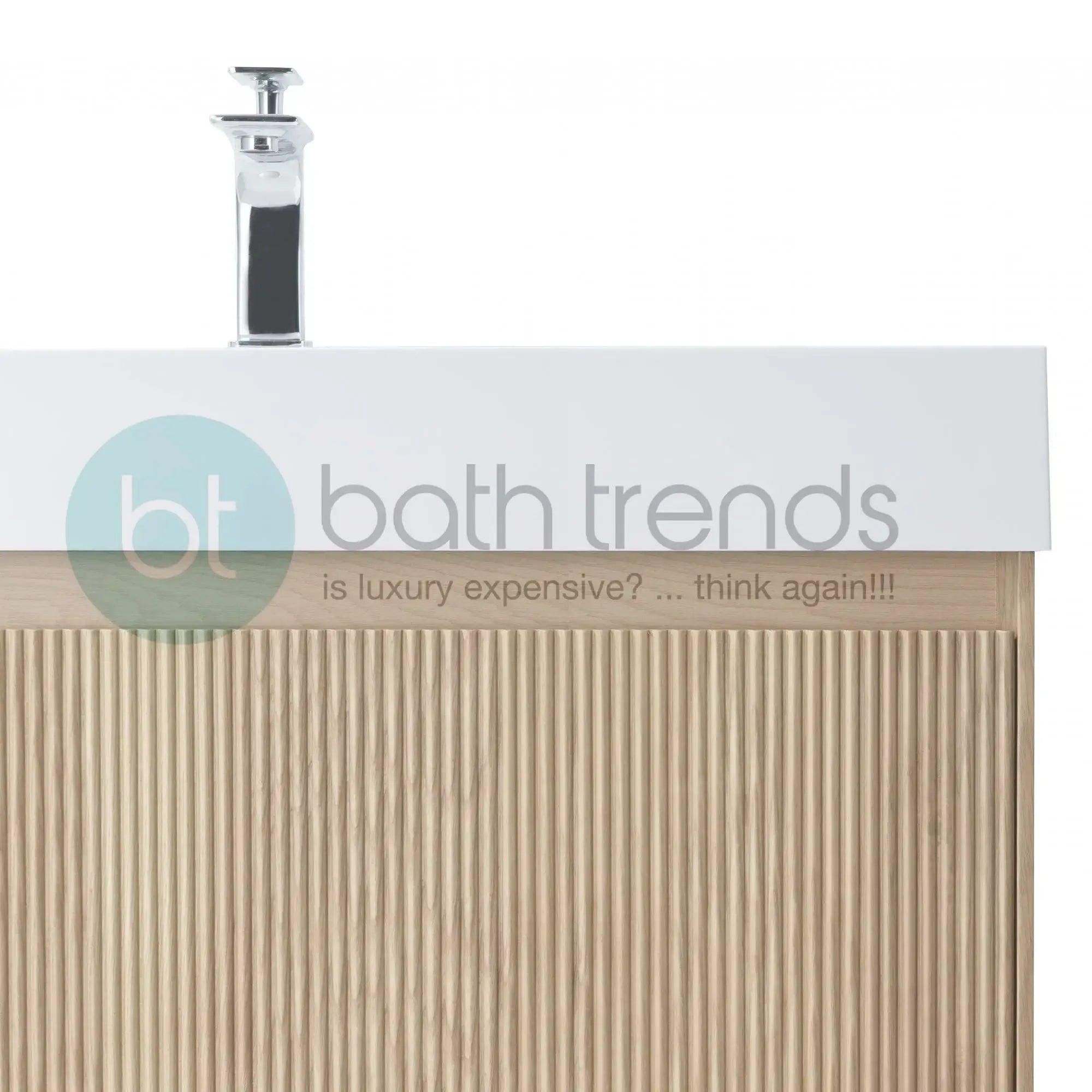 Miami 39.5 Natural Oak Cabinet, Square Cultured Marble Sink, Wall Mounted Modern Vanity Set