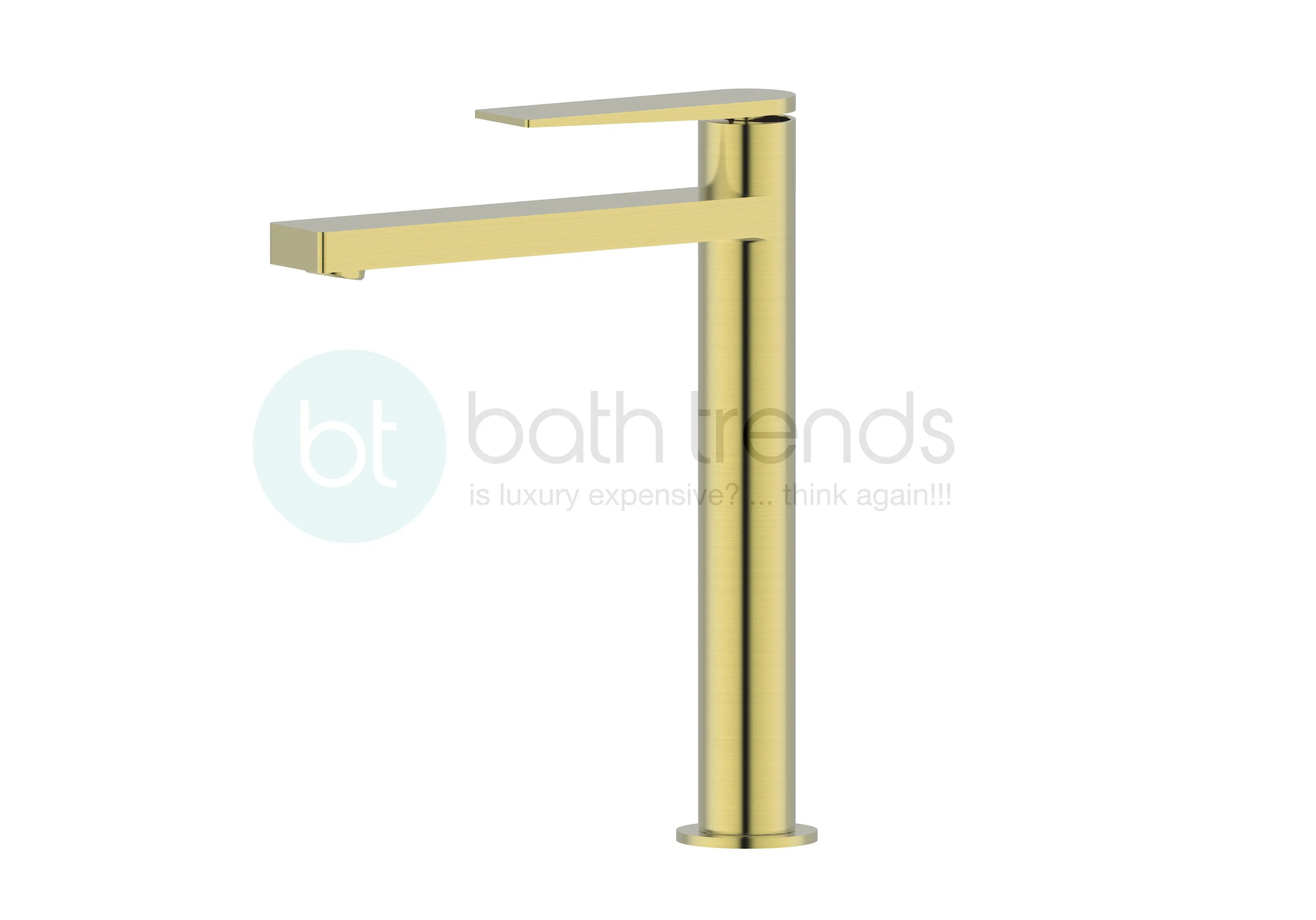 Aquamoon Havana Collection Single Lever Bathroom Vessel Faucet Brush Gold Finish