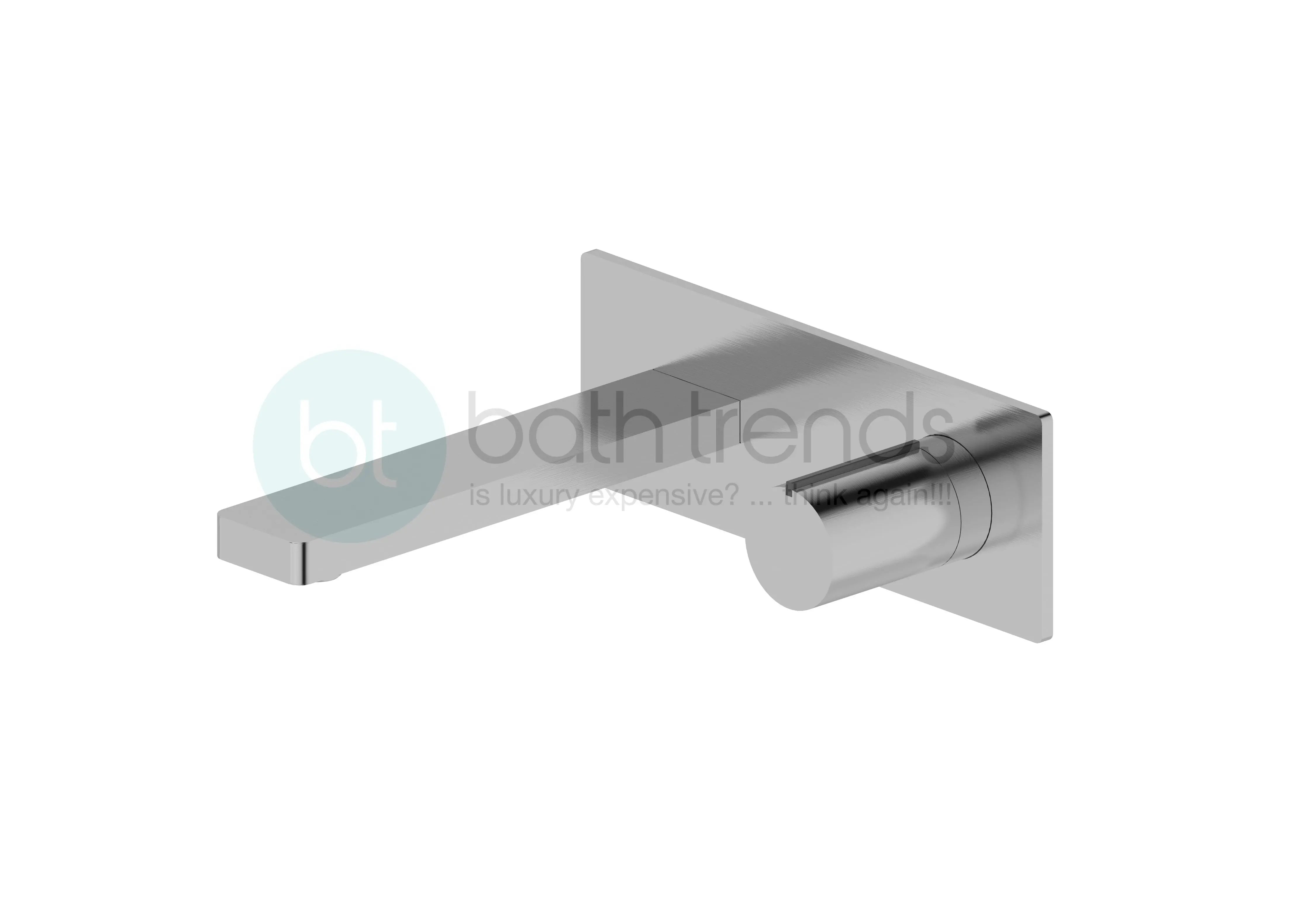 Aquamoon Barecelona Wall Mounted Bathroom Faucet BrushNickel Finish Single Handle