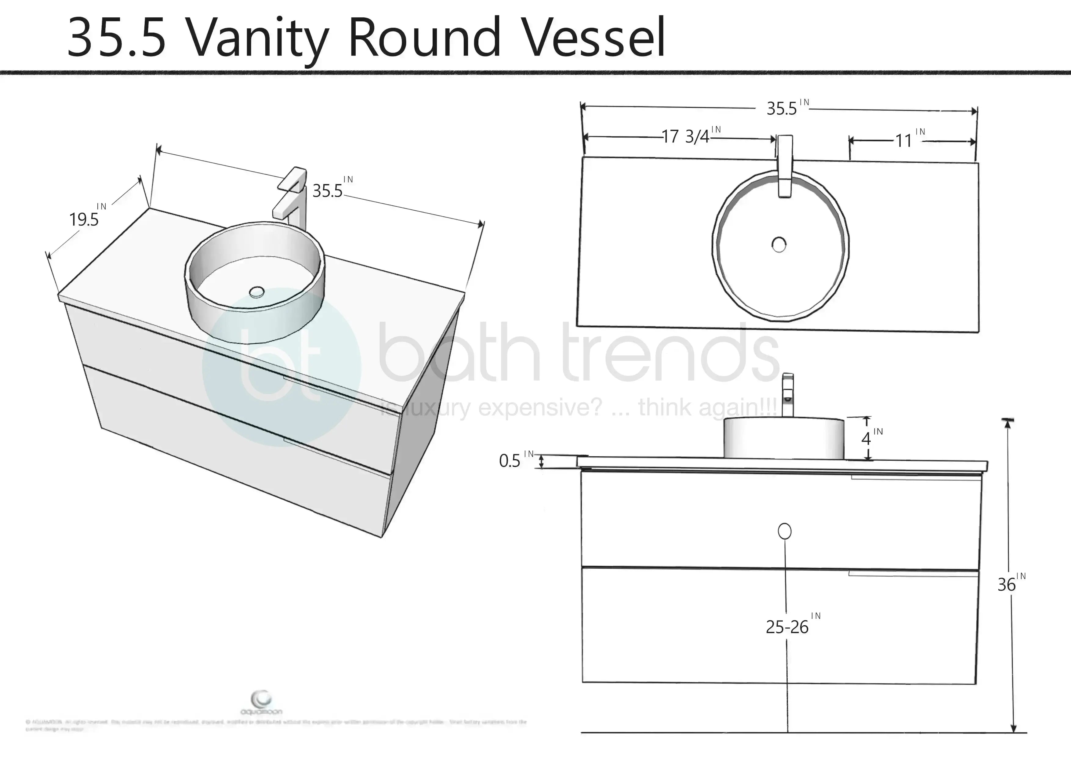 Venice 35.5 Anthracite High Gloss Cabinet, Ares Navy Blue Top And Ares Navy Blue Ceramic Basin, Wall Mounted Modern Vanity Set