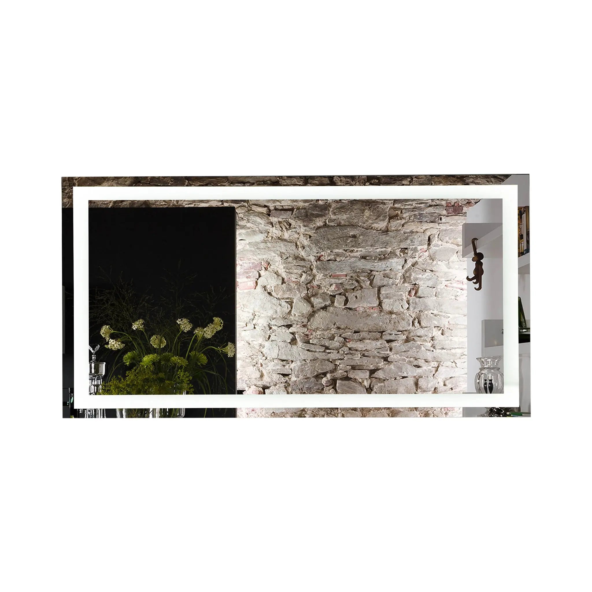 Aquamoon 2268 LED Bathroom Mirror 72" x 36" Wall Mounted Side Switch 6000K High Lumen