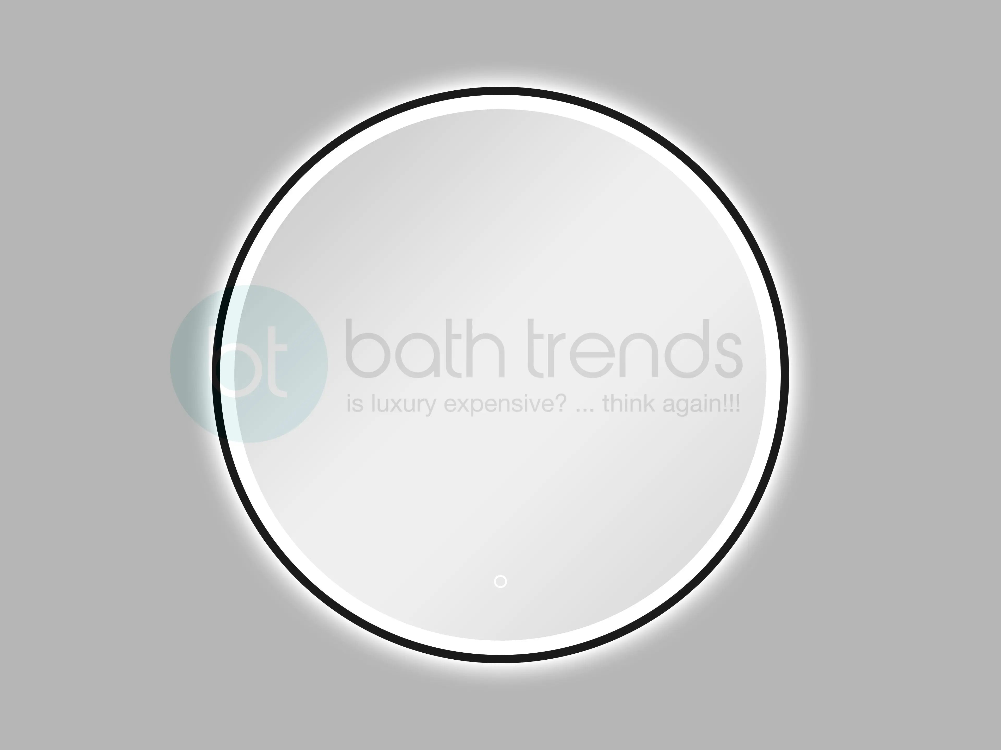 Aquamoon 2575 LED Bathroom Round Mirror 48" x 48" Wall Mounted Side Switch 6000K High Lumen