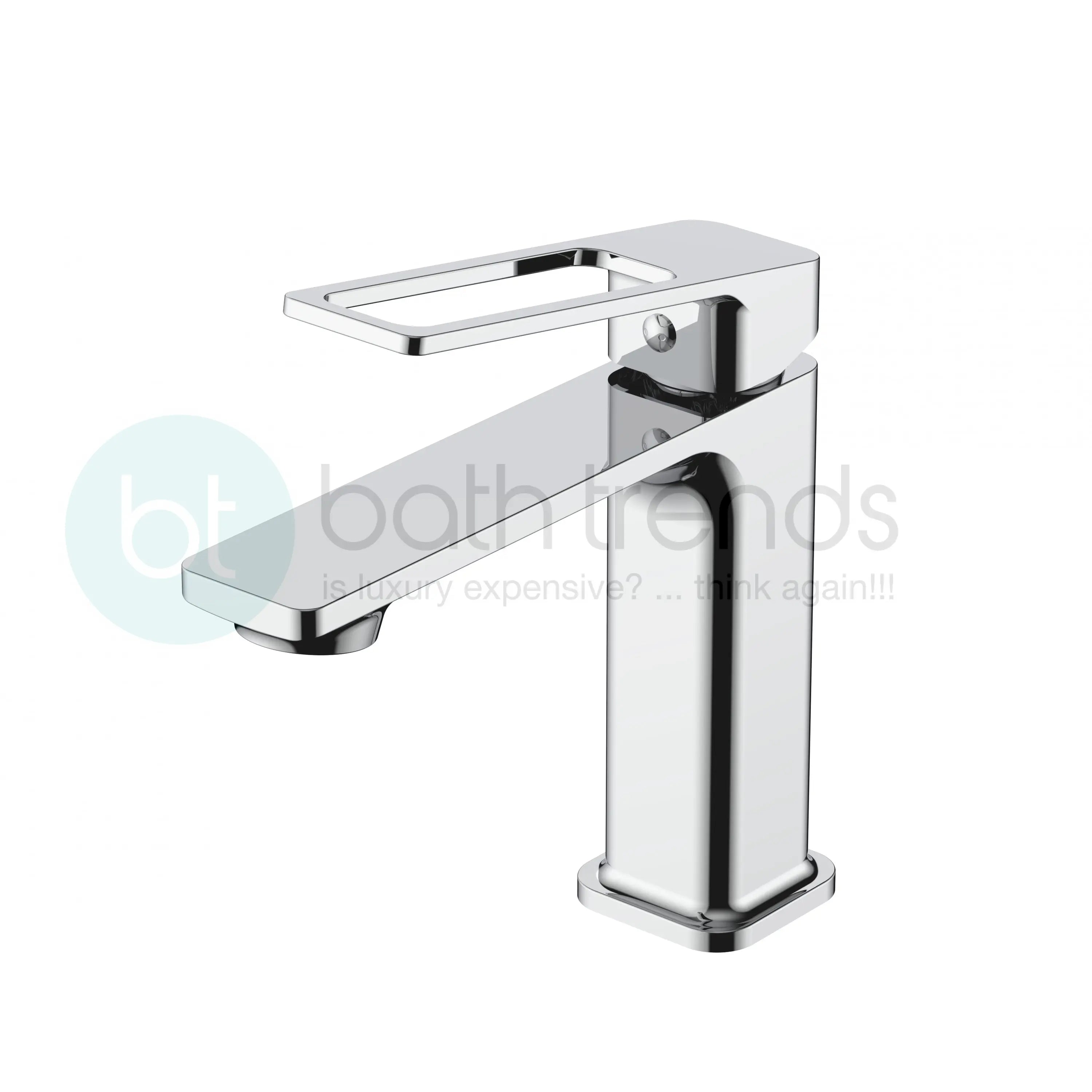 Aquamoon Denali Collection Single Lever Bathroom Vanity Faucet Chrome Finish