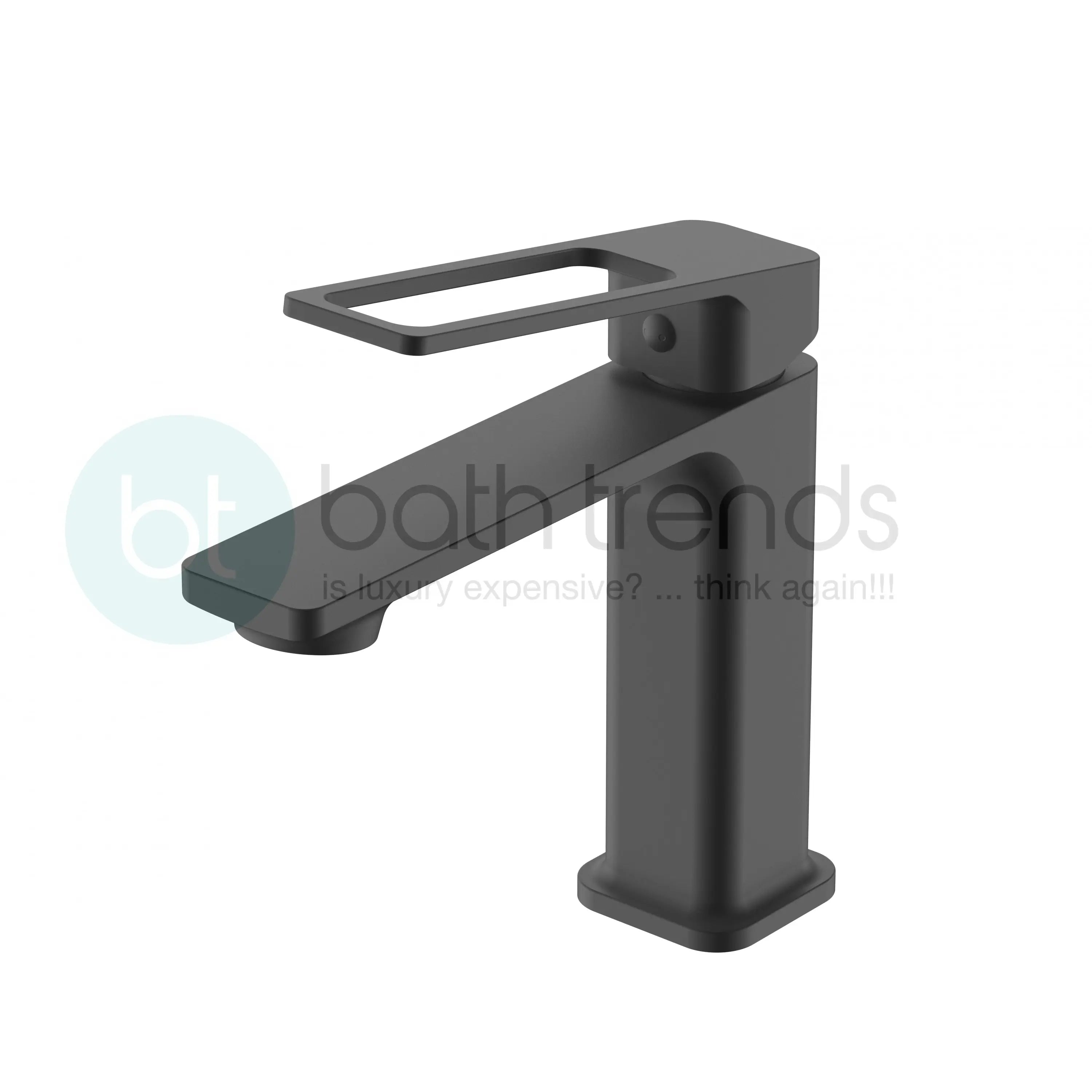 Aquamoon Denali Collection Single Lever Bathroom Vanity Faucet Matte Black Finish