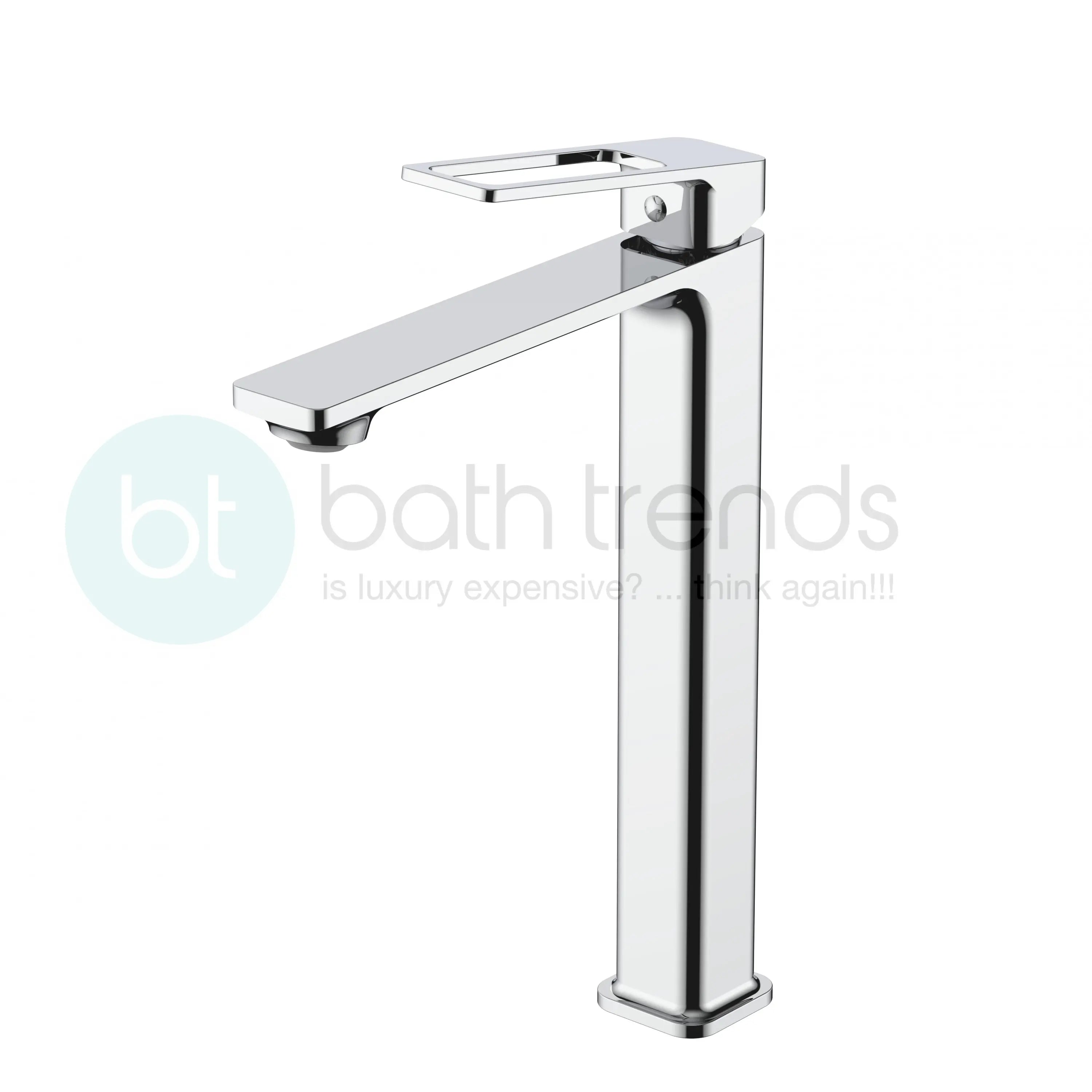 Aquamoon Denali Collection Single Lever Bathroom Vessel Faucet Chrome Finish