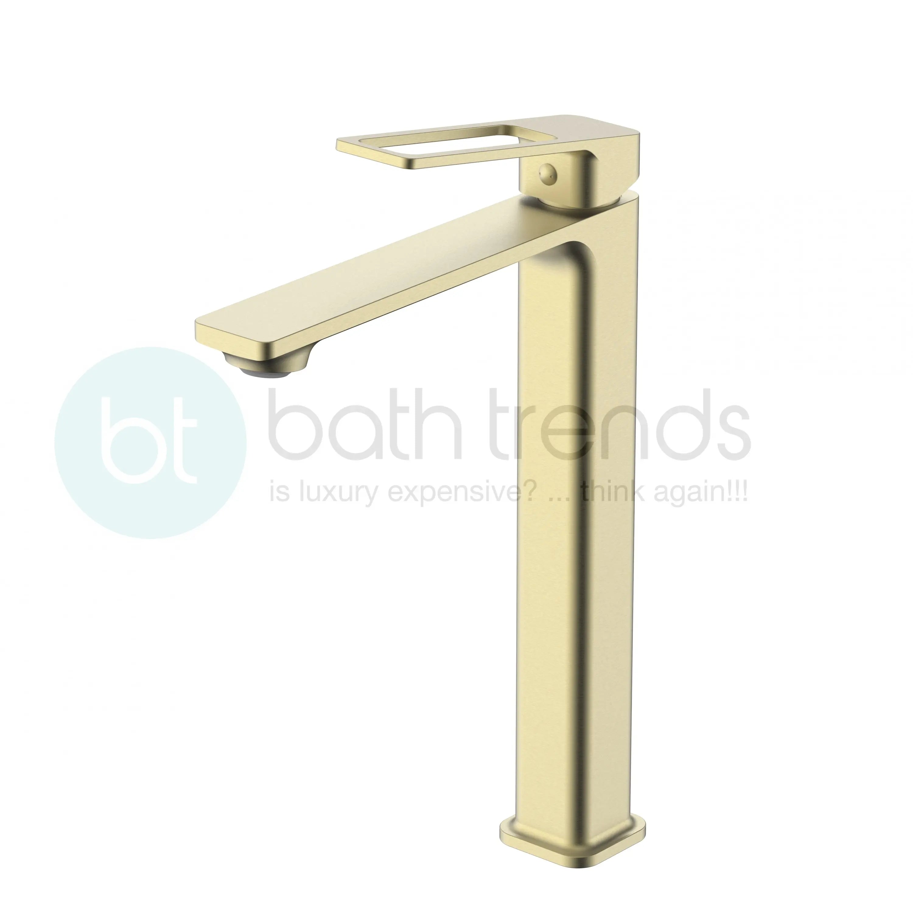 Aquamoon Denali Collection Single Lever Bathroom Vessel Faucet Brushed Gold Finish