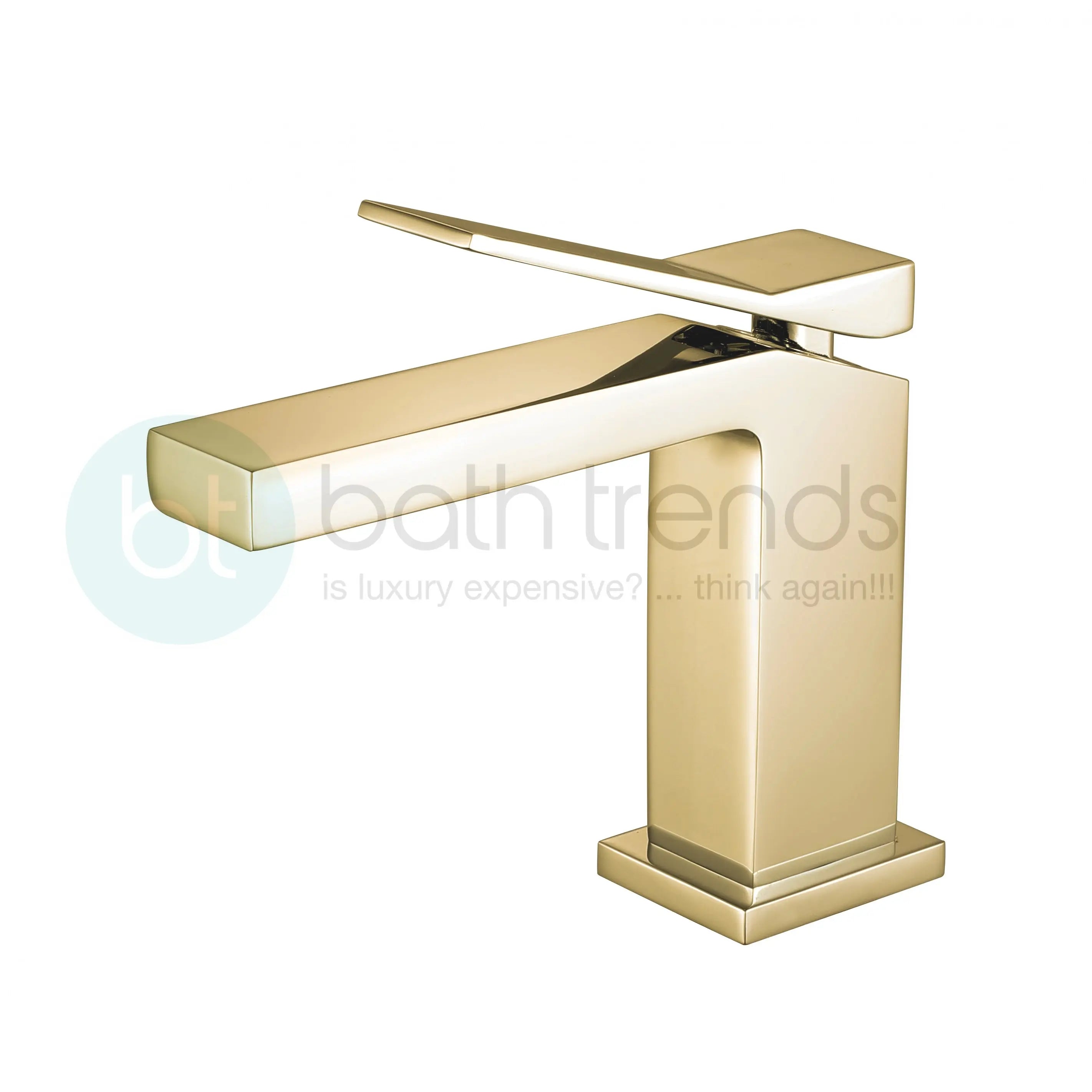 Aquamoon Times Collection Single Lever Bathroom Vanity Faucet Brush Gold Finish