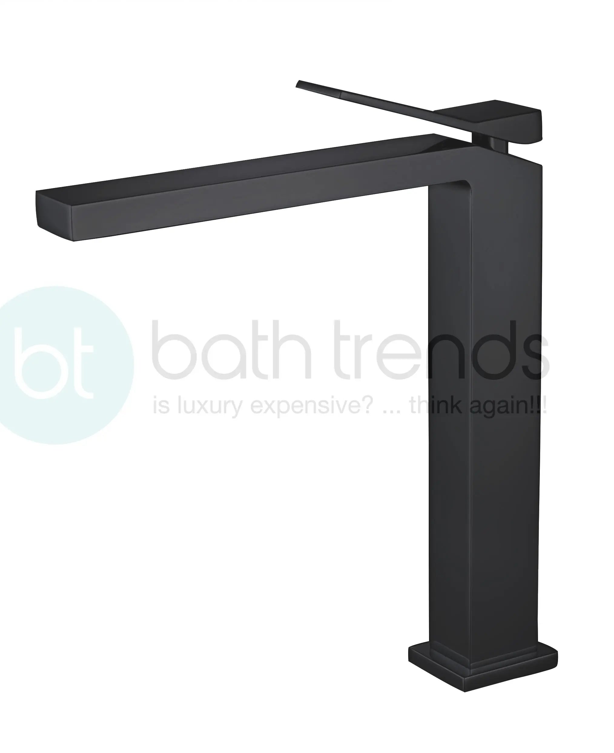 Aquamoon Times Collection Single Lever Bathroom Vessel Faucet Matte Black Finish