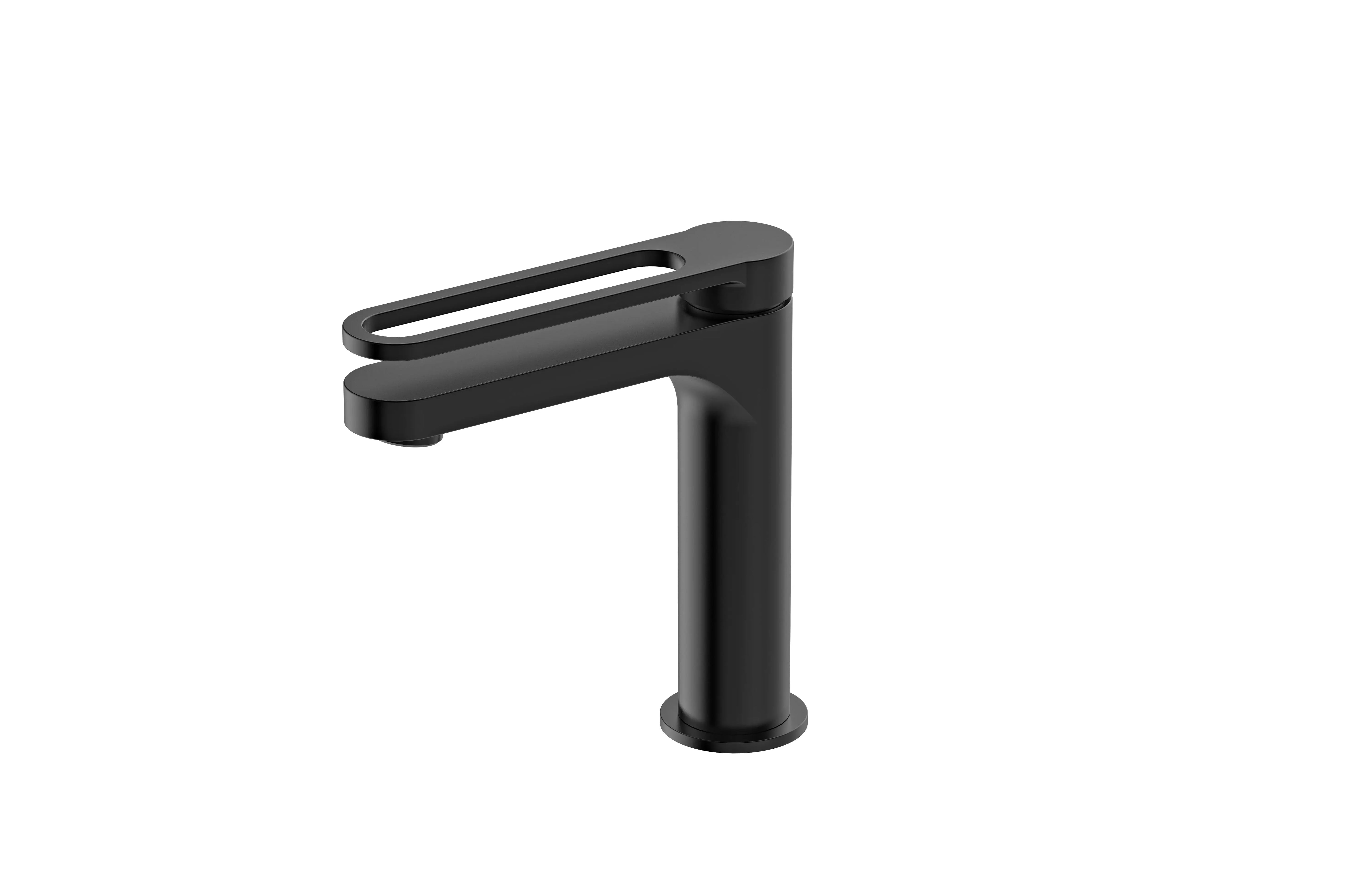 Aquamoon Helios Collection Single Lever Bathroom Vanity Faucet Matte Black Finish