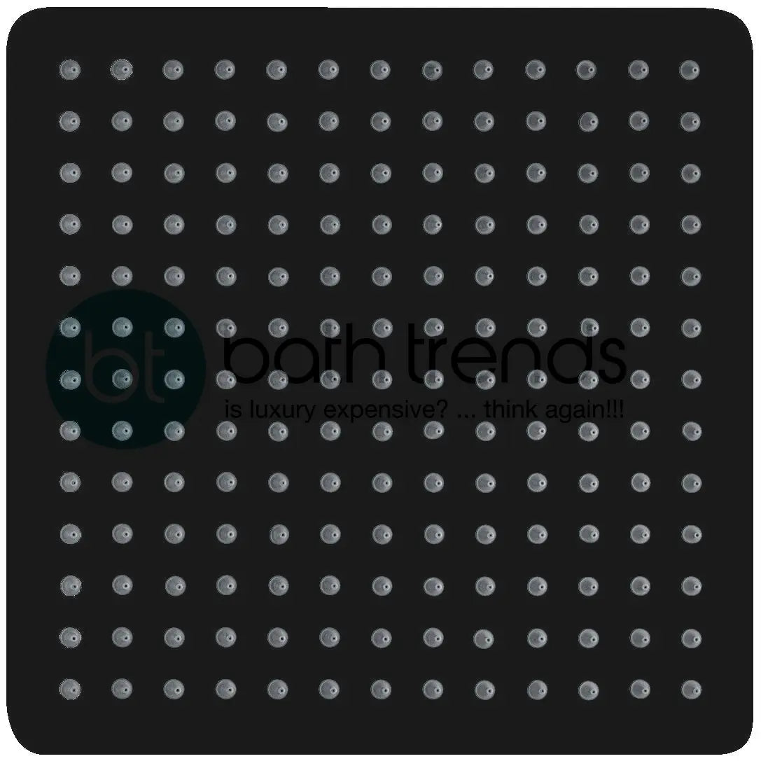 Aquamoon 8" Matte Black Square Stainless Steel Shower Head Modern Shower Head 12 x 0.5