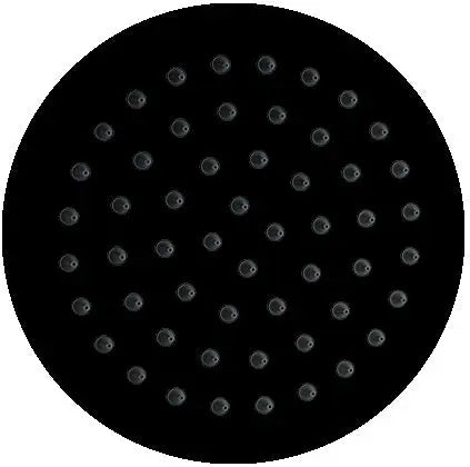 Aquamoon 8" Matte Black Round Stainless Steel Shower Head Modern Shower Head 8 x 0.5