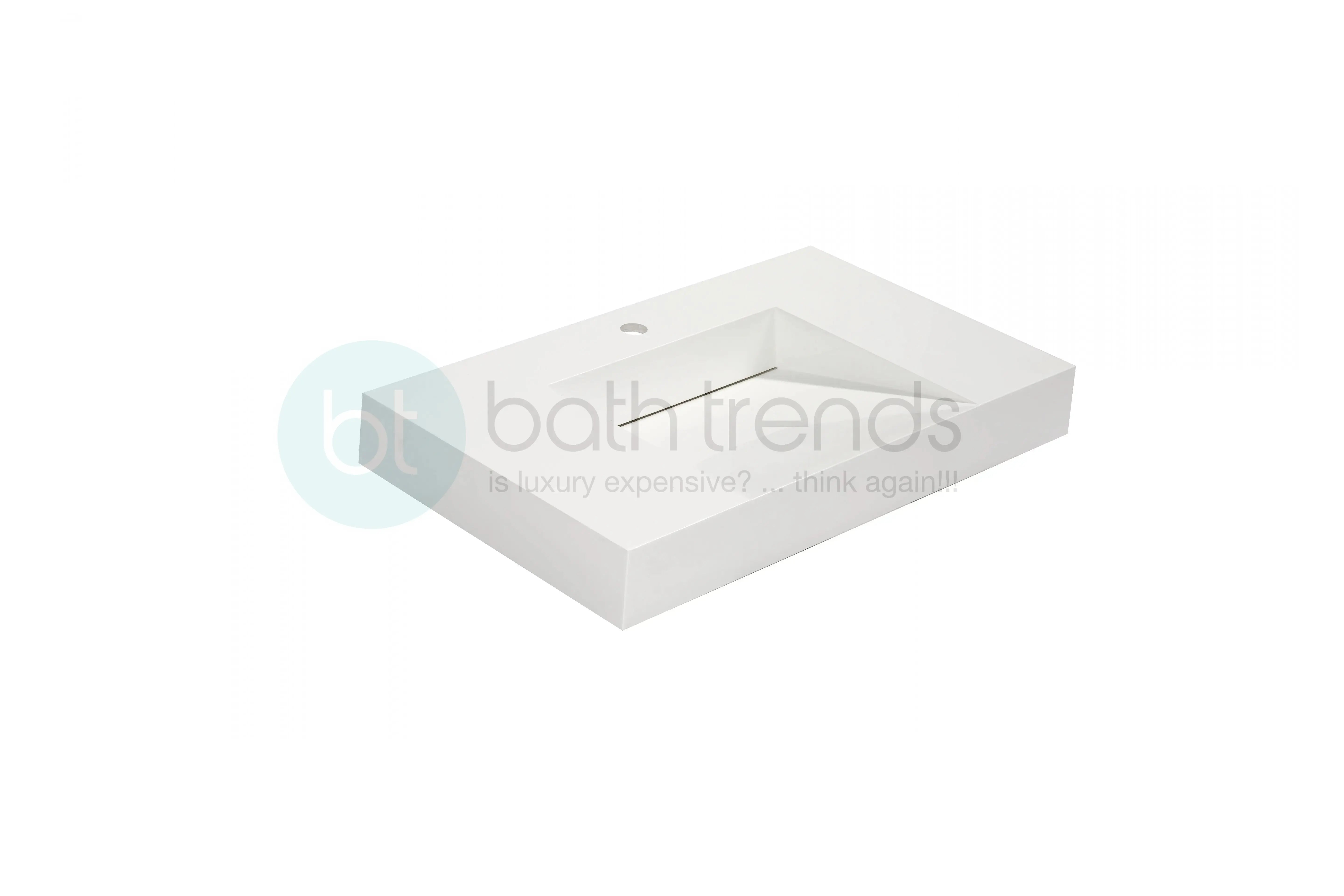 Aquamoon Venice 31" Integrated /Countertop White Infinity Sink bathtrends_usa