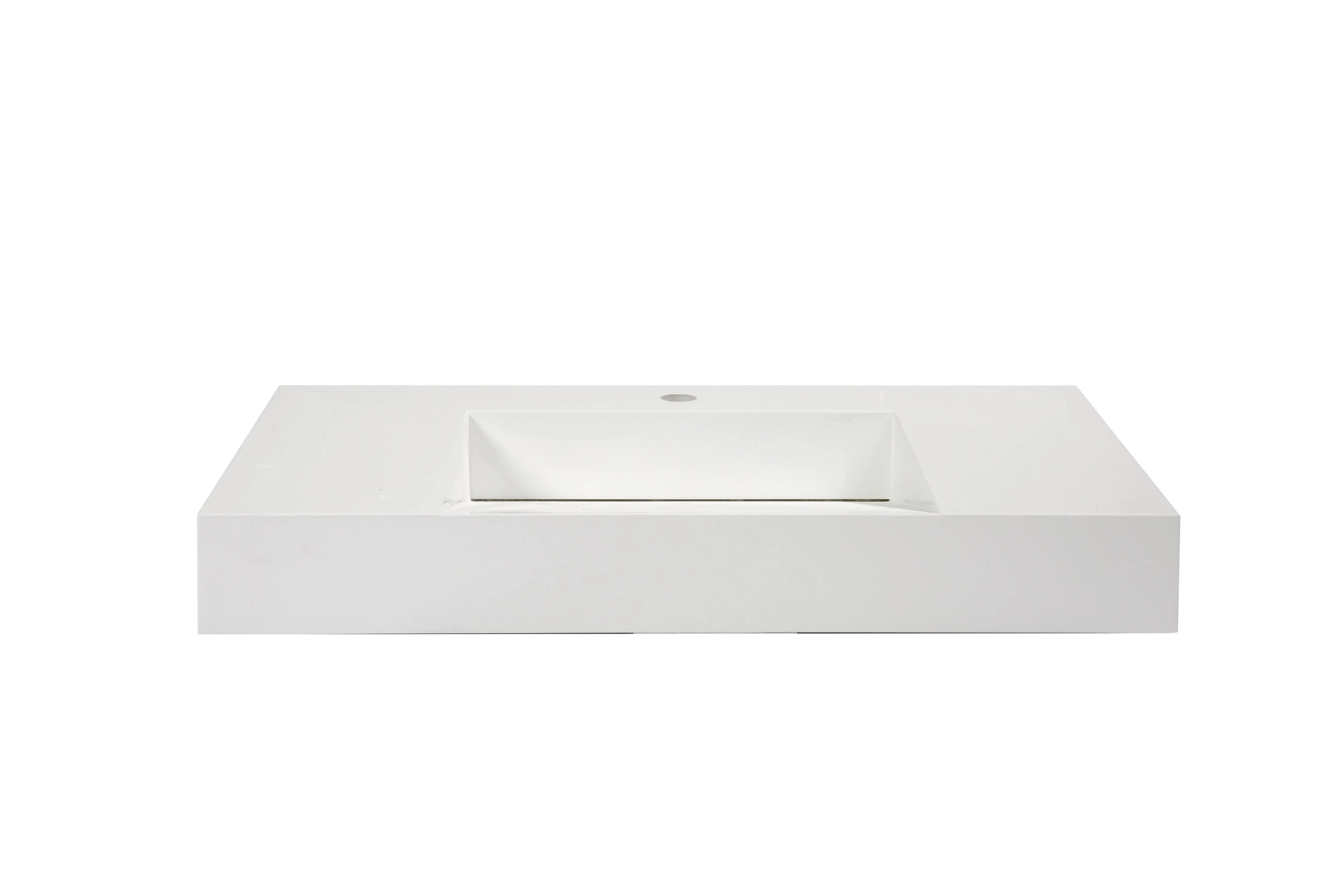 Aquamoon Venice 31" Integrated /Countertop White Infinity Sink bathtrends_usa