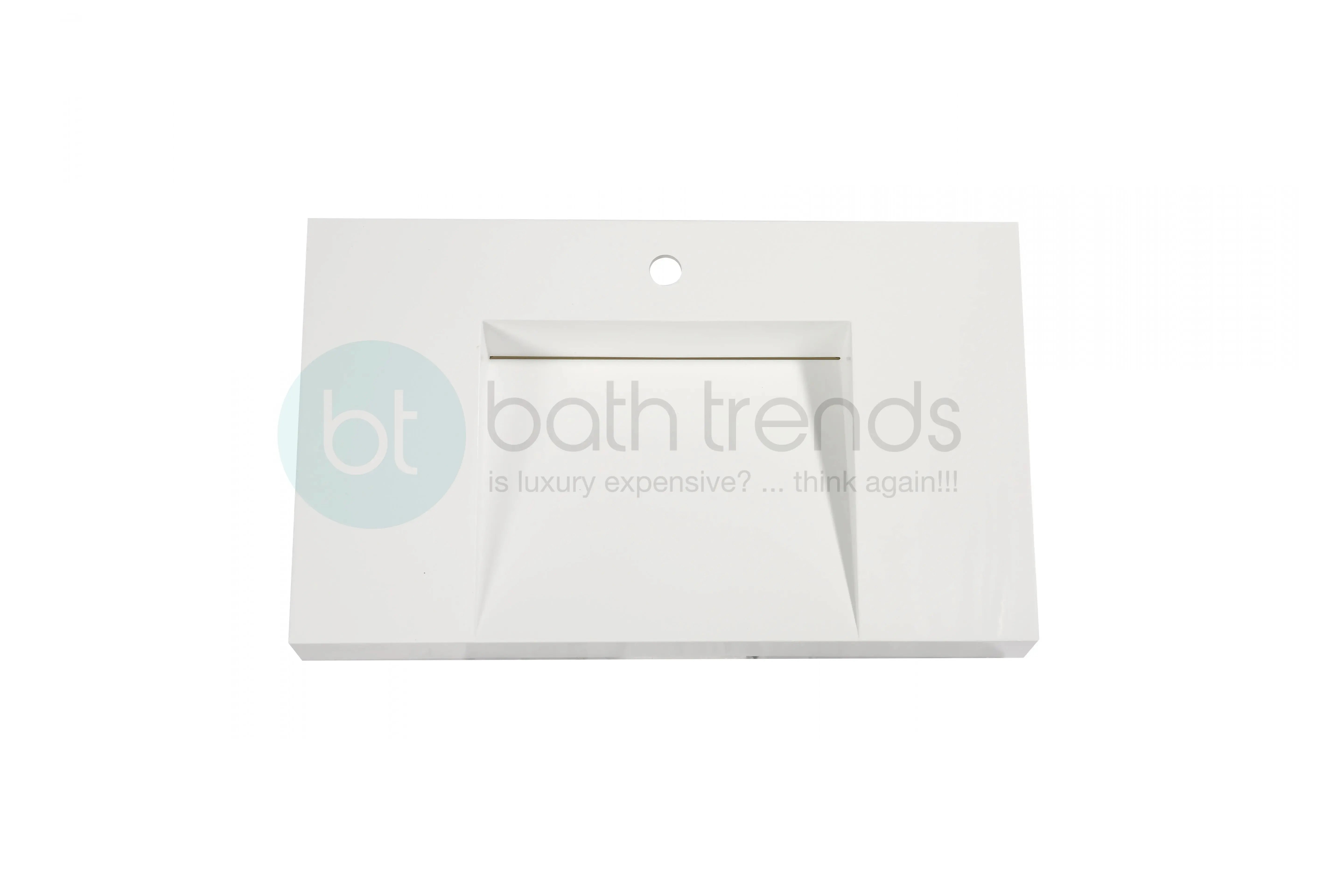 Aquamoon Venice 31" Integrated /Countertop White Infinity Sink bathtrends_usa