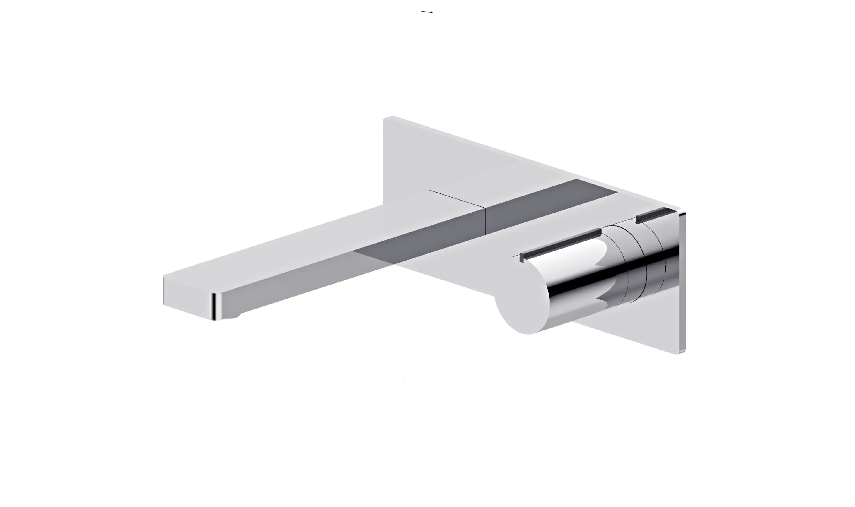 Aquamoon Barcelona Wall Mounted Bathroom Faucet Chrome Finish Single Handle