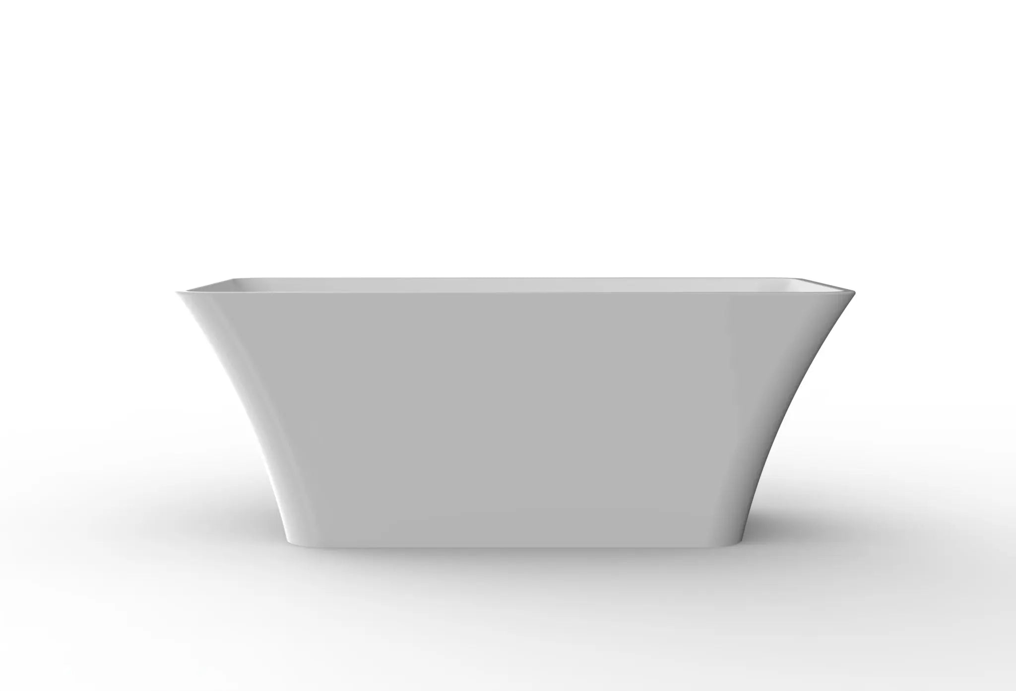 Liberty Bathtub 59 White Acrylic Freestanding Soaker, Center Drain And Overflow