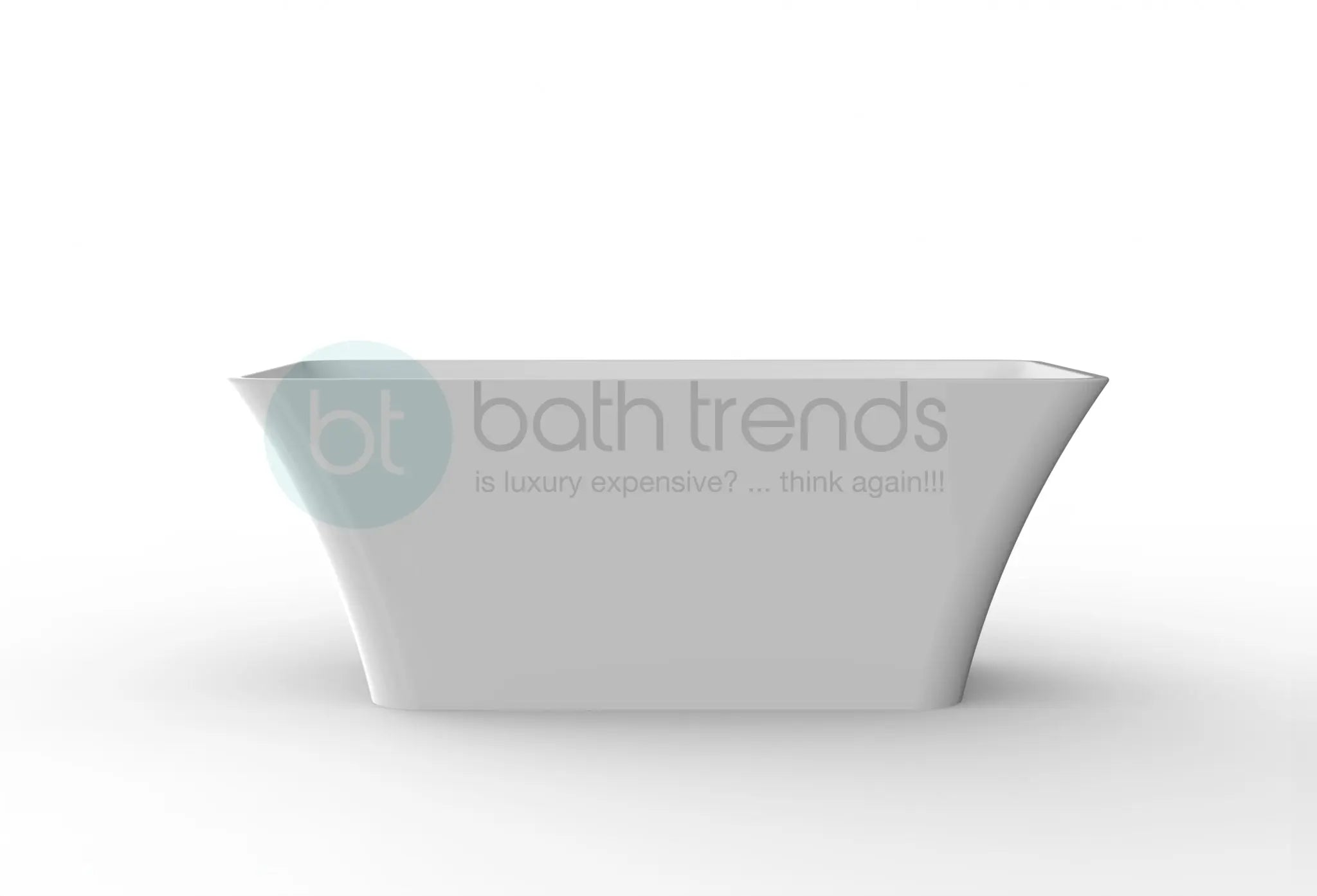 Liberty Bathtub 67 White Acrylic Freestanding Soaker, Center Drain And Overflow