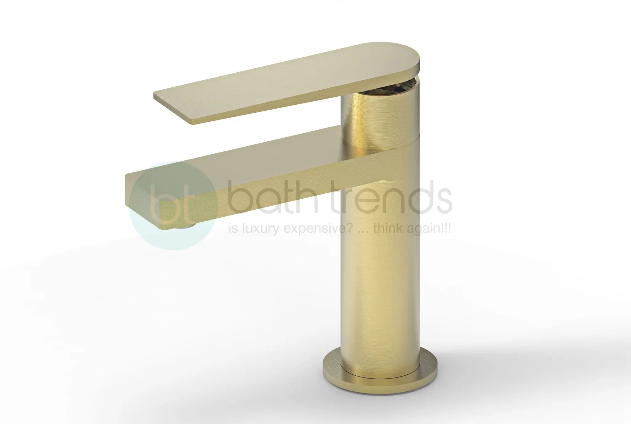 Aquamoon Havana Collection Single Lever Bathroom Vanity Faucet Brushed Gold Finish
