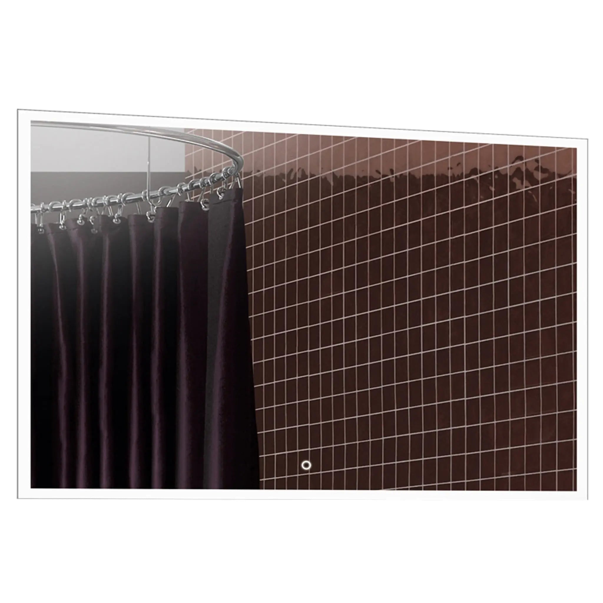 Aquamoon 2399 LED Bathroom Mirror 39" x 31" Wall Mounted With Bottom Front Touch On/Off 6000K High Lumen