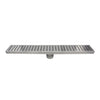 Aquamoon  Chrome Insert 24x3.5 inch  Linear Shower Drain, 316 Stainless Steel Rectangle with Hair Strainer and Fittings
