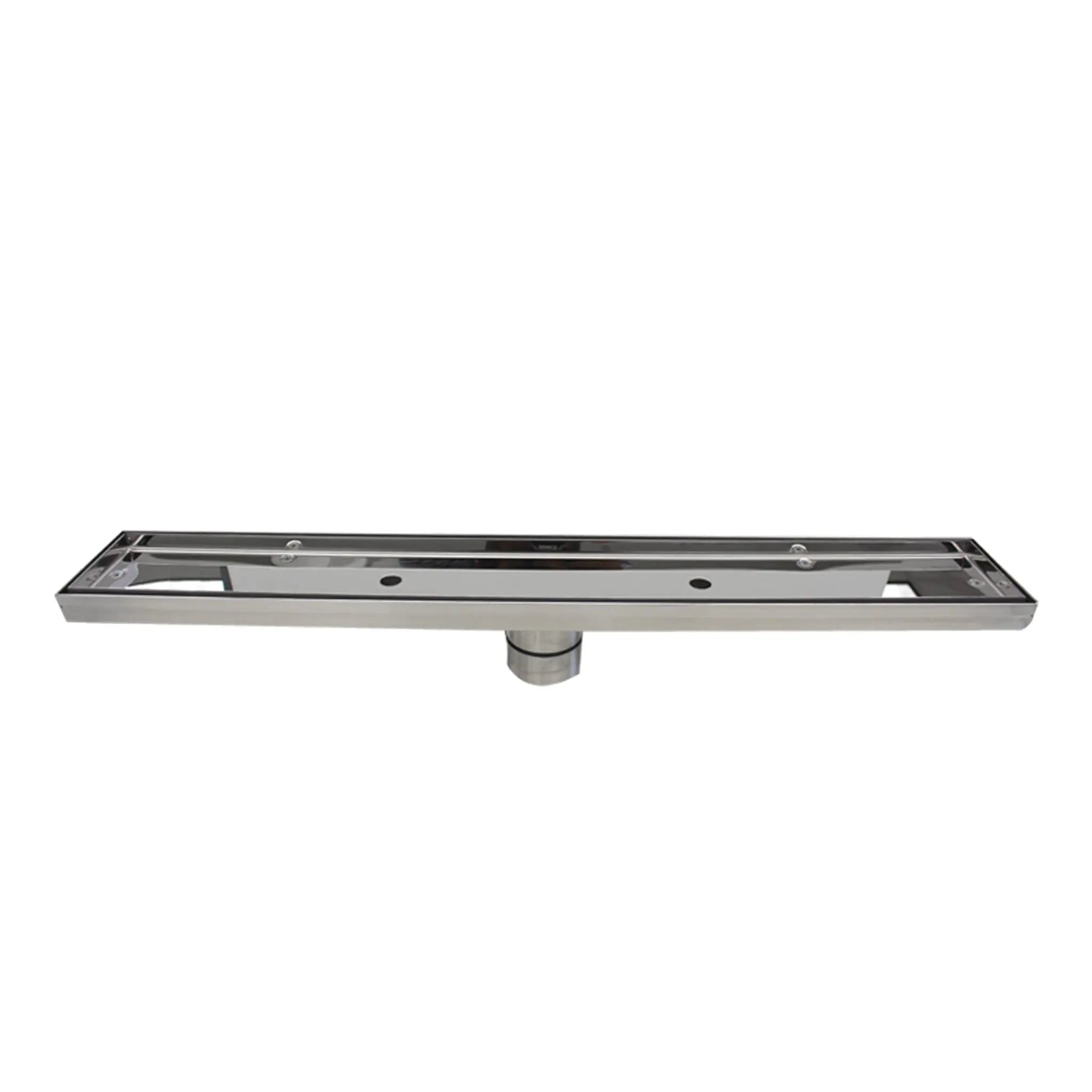 Aquamoon 32" Tile Inserted Linear Shower Drain, 316 Stainless Steel, Square with Hair Strainer and Fittings