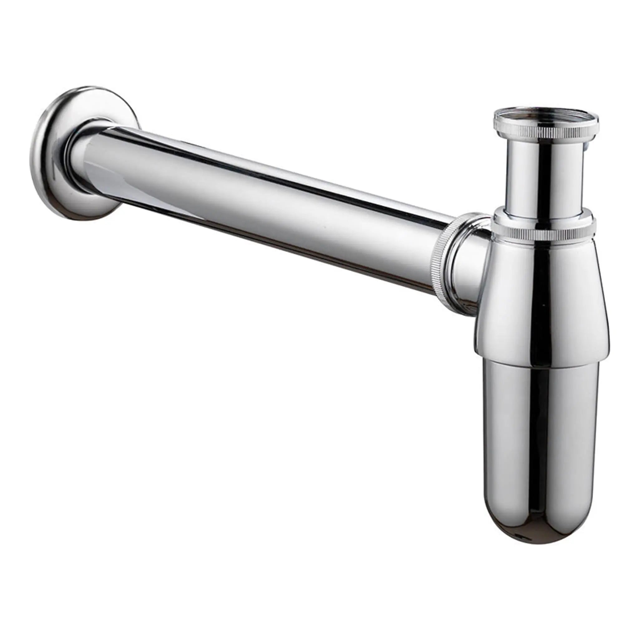 Brass Bottle P-Trap Basin Sink waste Trap Drain Kit Round, Brush Nickel Finished