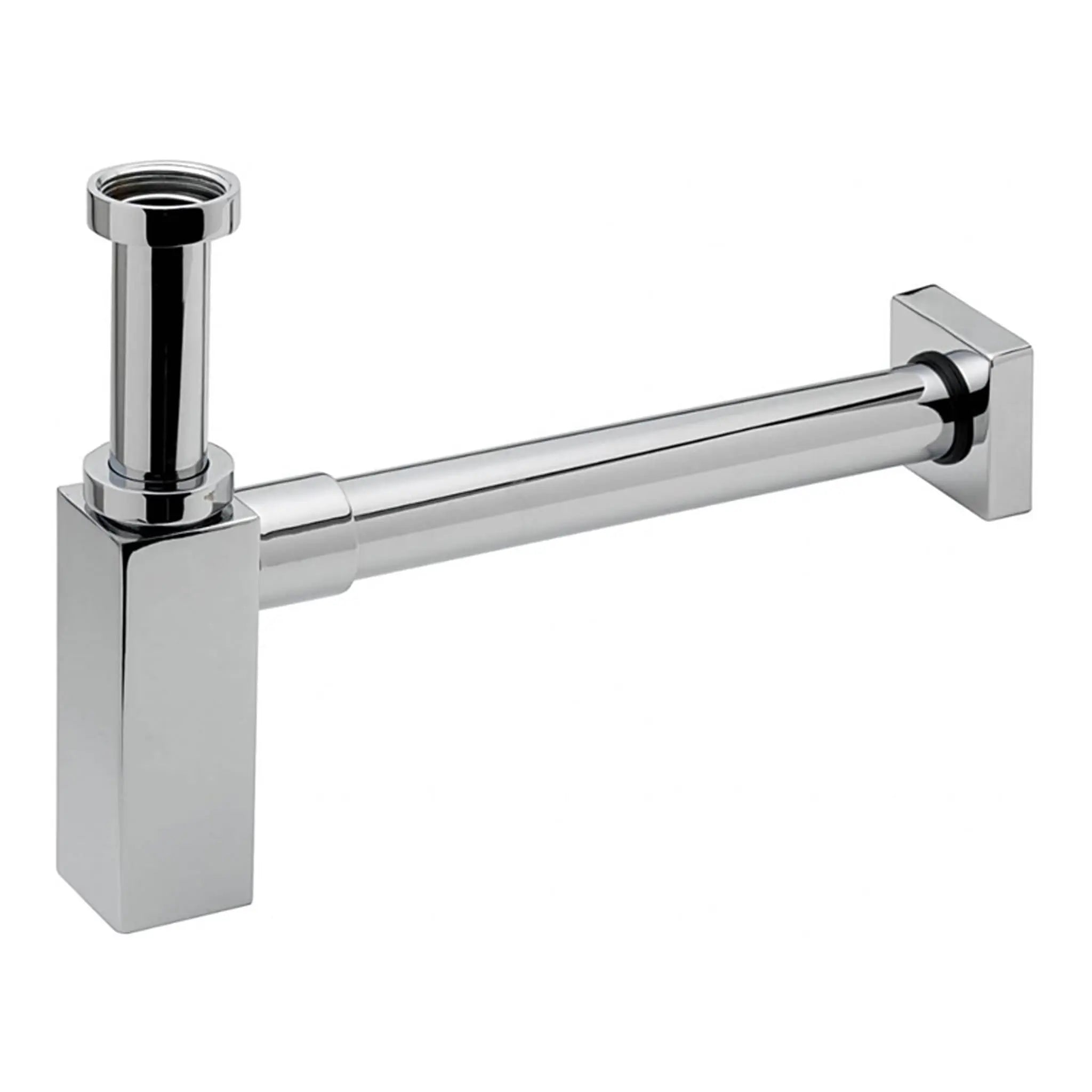 Brass Contemporary Square Bottle P-Trap Basin Sink waste Trap Drain Kit , Brush Nickel Finished