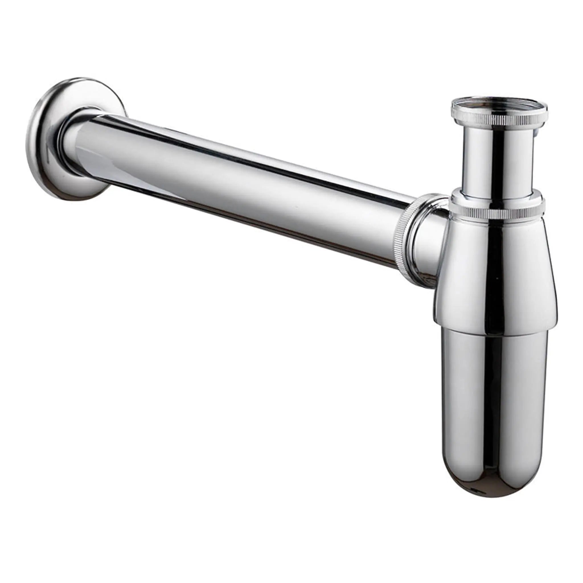 Brass Bottle P-Trap Basin Sink waste Trap Drain Kit Round, Chrome Finished