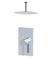 Aquamoon BALI Brush Nickel   Bathroom Modern Rain Mixer Shower Combo Set Ceiling Arm Mounted + Rainfall Shower Head 8