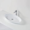 Aquamoon 1305 White  Modern Oval Vessel Solid Surface Sink 27.25 x 15.6 x 3.6