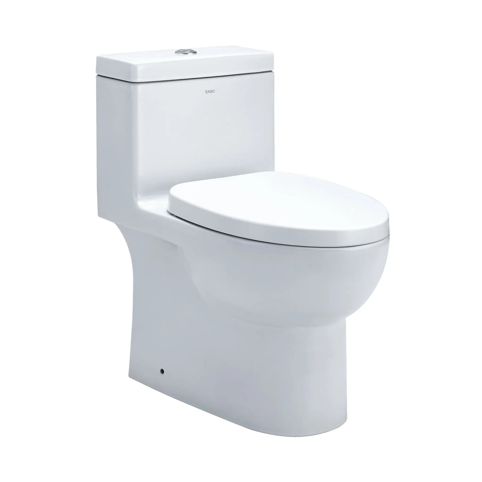 Eago TB 359 Elongated One Piece Dual Flush Toilet With Soft Closing Seat