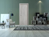 Contemporary NATURE ASH GREY Interior Door Slab  Solid Core Stripes Modern Door,  AshOak Pack 36 x 94.5 x 1 9/16)