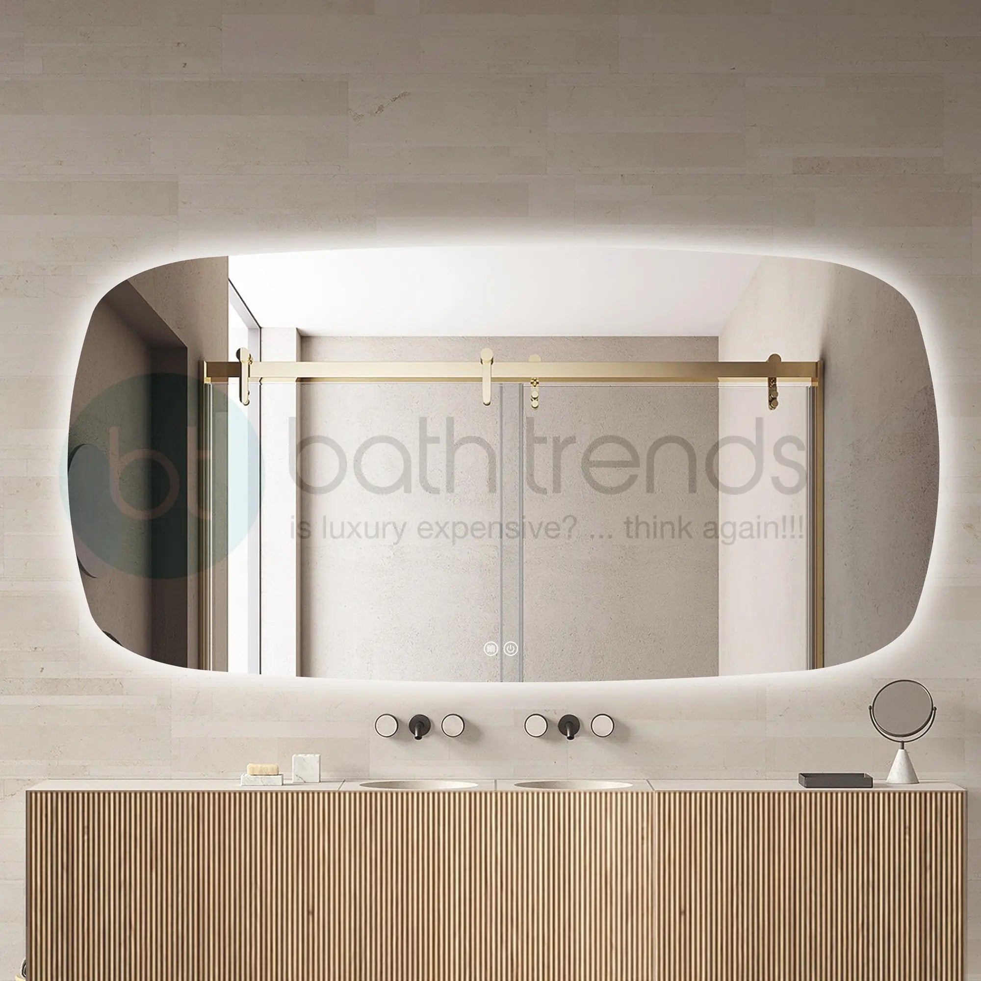 Aquamoon 5399 LED Bathroom Mirror 72" x 36" Wall Mounted With Bottom Front Touch On/Off Switch 6000K High Lumen (Copy) (Copy) (Copy) 