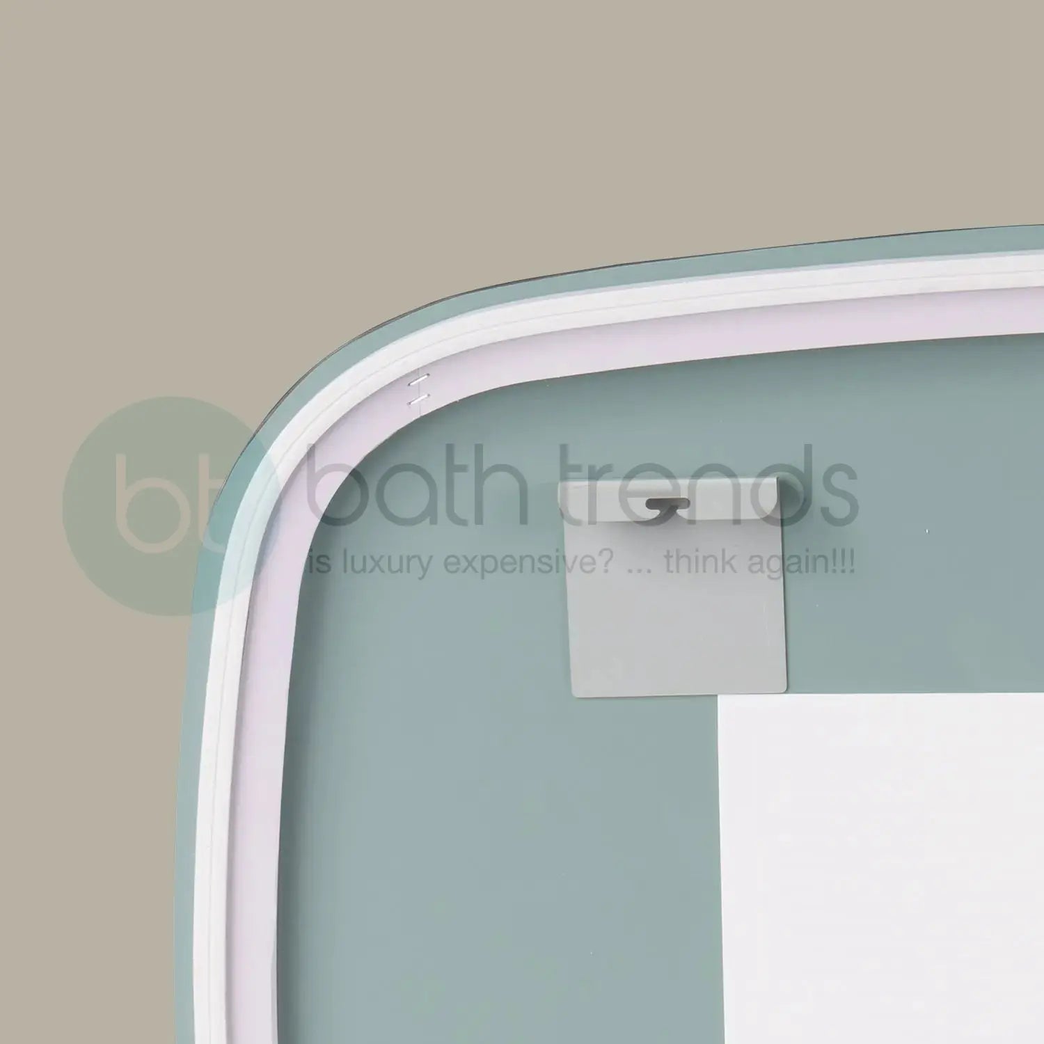 Aquamoon 5399 LED Bathroom Mirror 39" x 31" Wall Mounted With Bottom Front Touch On/Off Switch 6000K High Lumen 
