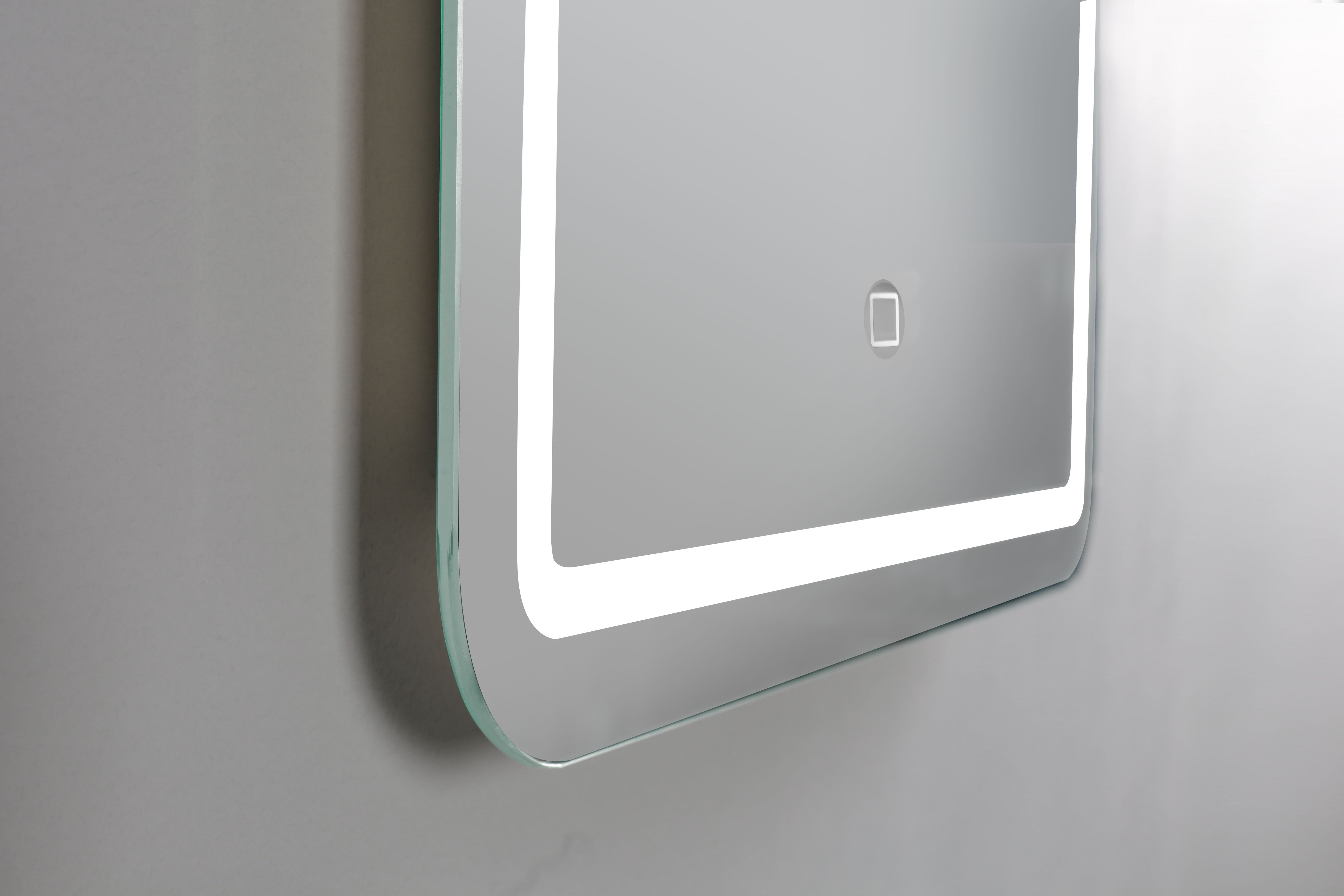 Aquamoon 1989 LED Bathroom Mirror 24" x 31" Wall Mounted Side Switch 6000K High Lumen