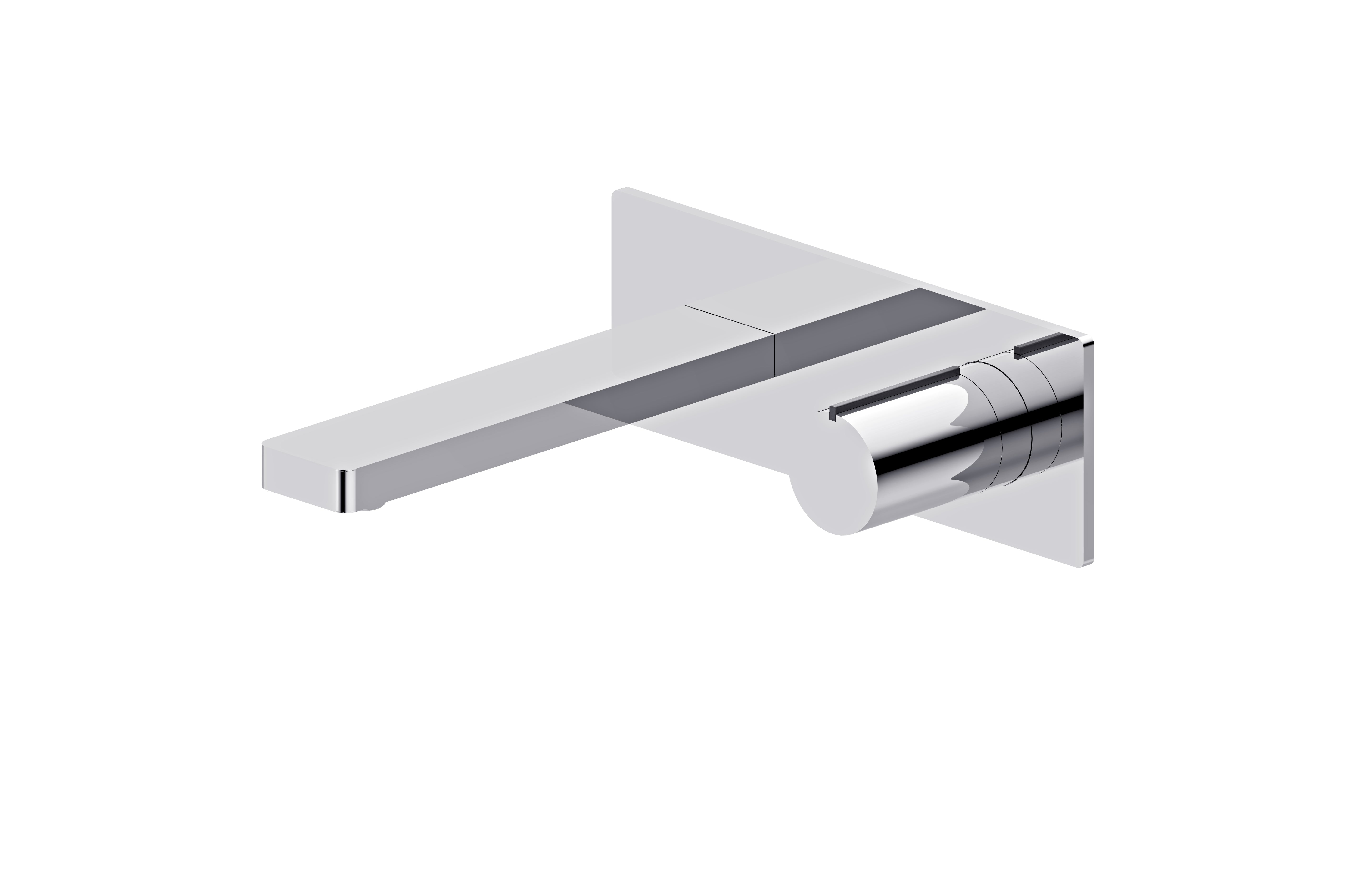 Aquamoon Barecelona Wall Mounted Bathroom Faucet Chrome Finish Single Handle