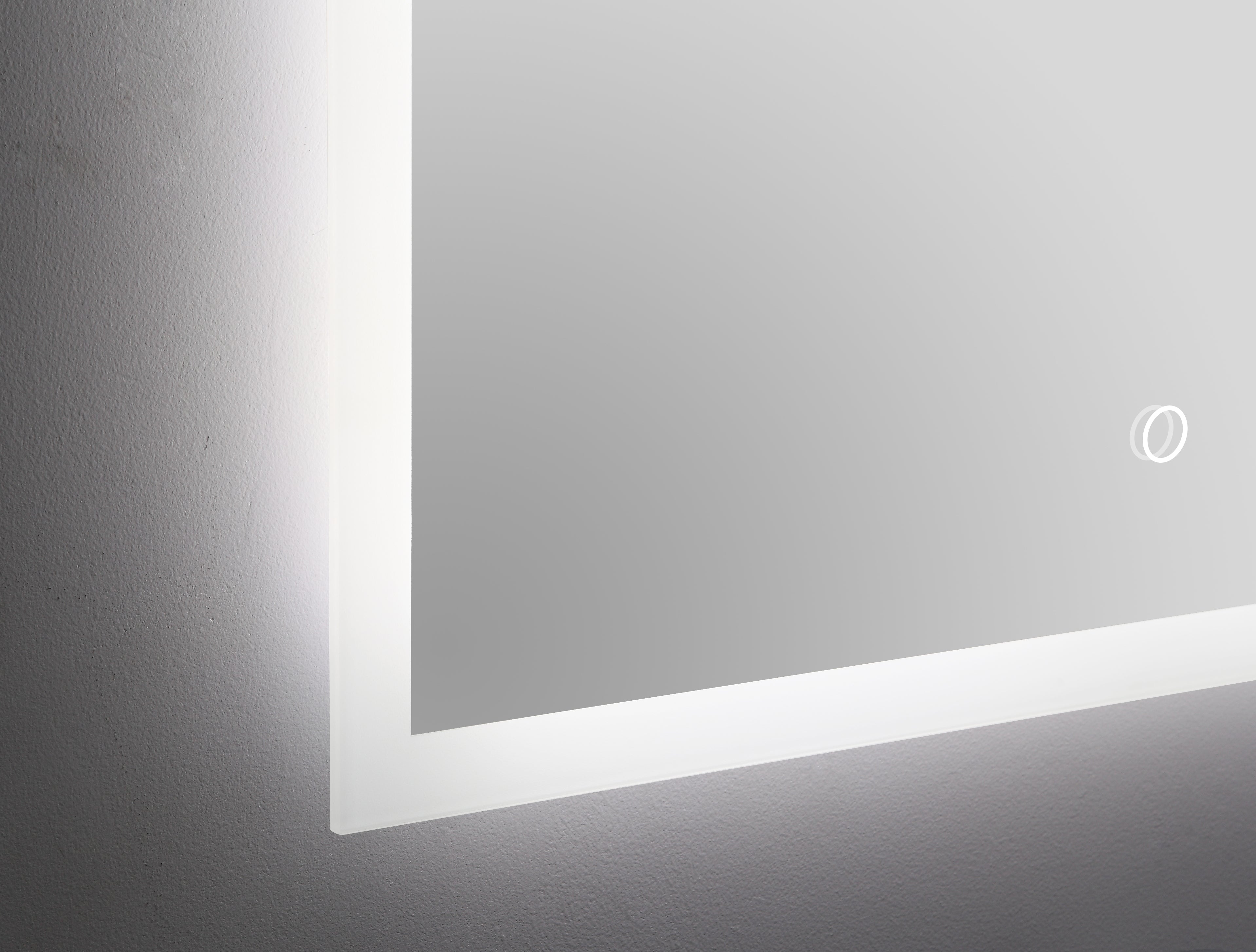 Aquamoon 2399 LED Bathroom Mirror 24" x 31" Wall Mounted With Bottom Front Touch On/Off 6000K High Lumen bathtrends_usa