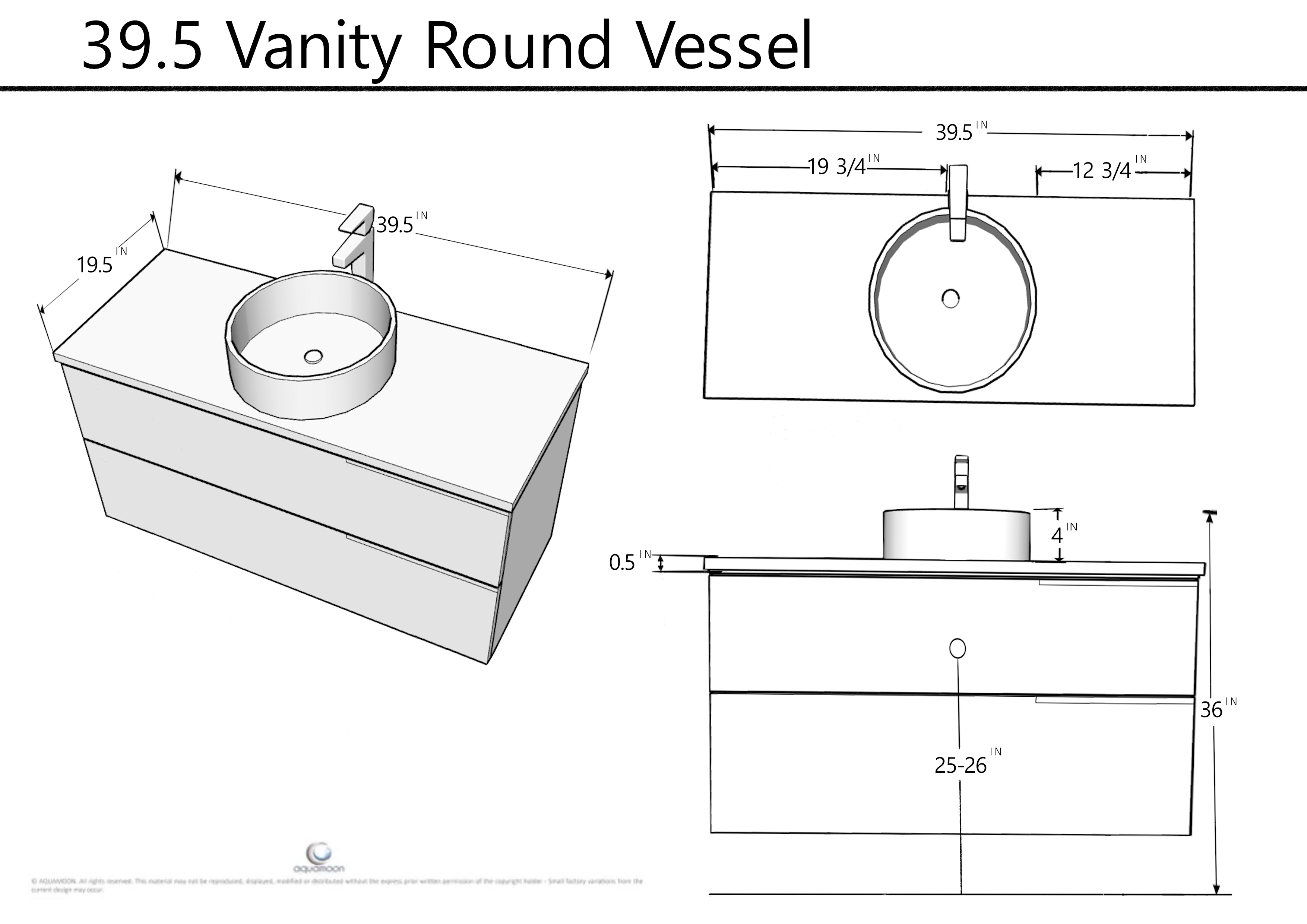 Venice 39.5 White High Gloss Cabinet, Solid Surface Flat White Counter And Oval Solid Surface White Basin 1305, Wall Mounted Modern Vanity Set