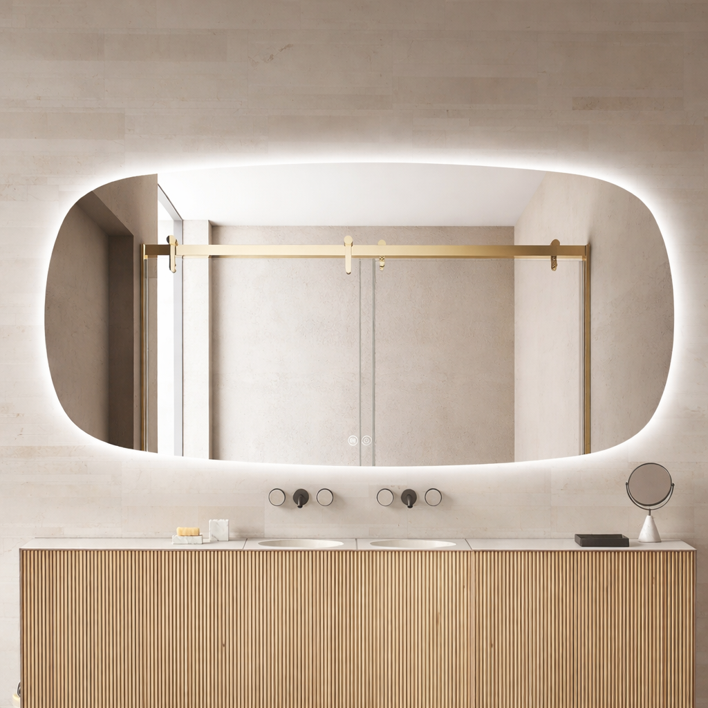 Aquamoon 5399 LED Bathroom Mirror 72" x 36" Wall Mounted With Bottom Front Touch On/Off Switch 6000K High Lumen (Copy) (Copy) (Copy) 