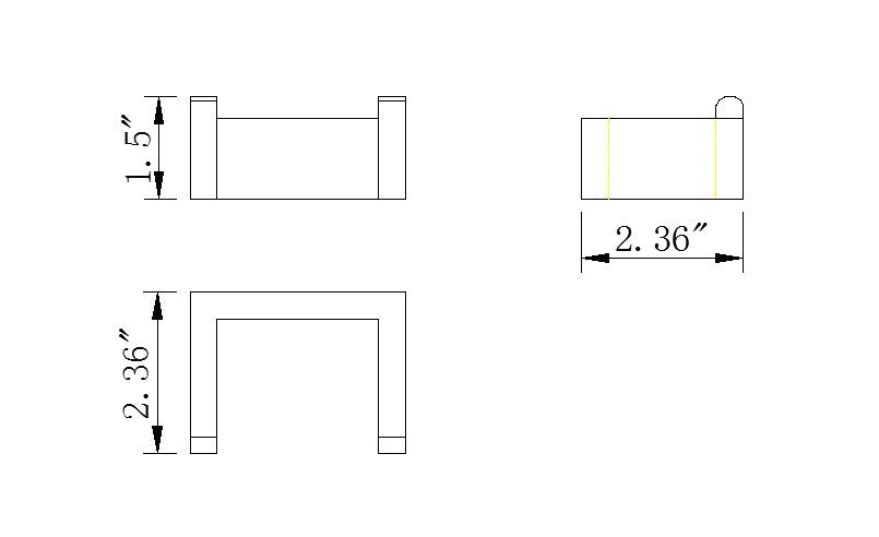 Aquamoon A34 Double Hook Wall Mounted Accessory Chrome Finish 