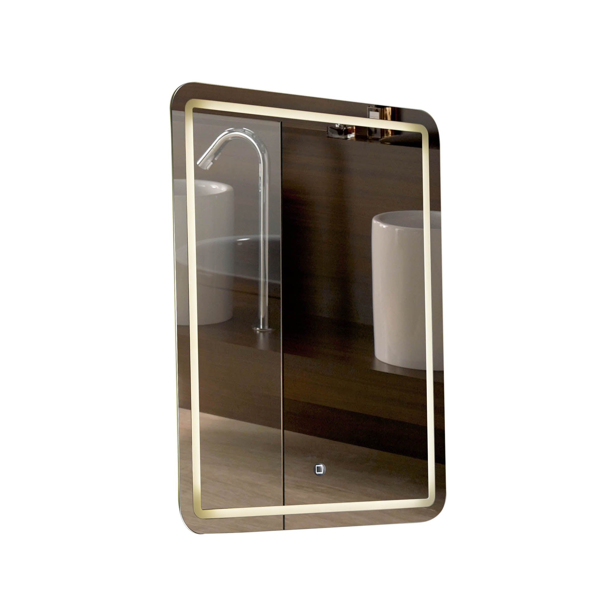 Aquamoon LED Mirror 1989 With Touch On/Off Button, Round Corner Design With Front and Back Illumination 72W x 36H