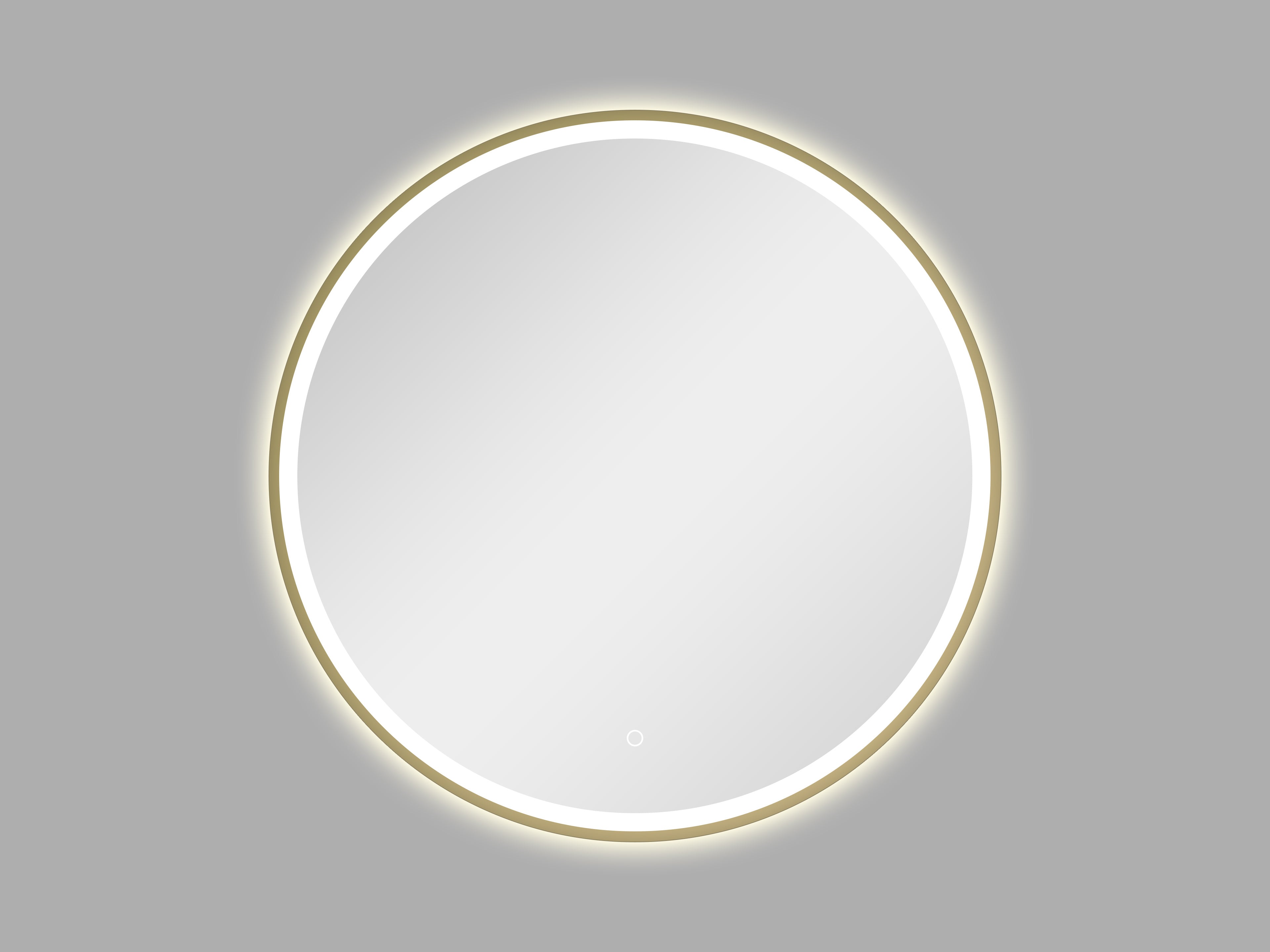 Aquamoon 2595 LED Bathroom Mirror 48" Round Wall Mounted, Sensor Touch Switch with Brush Gold Frame