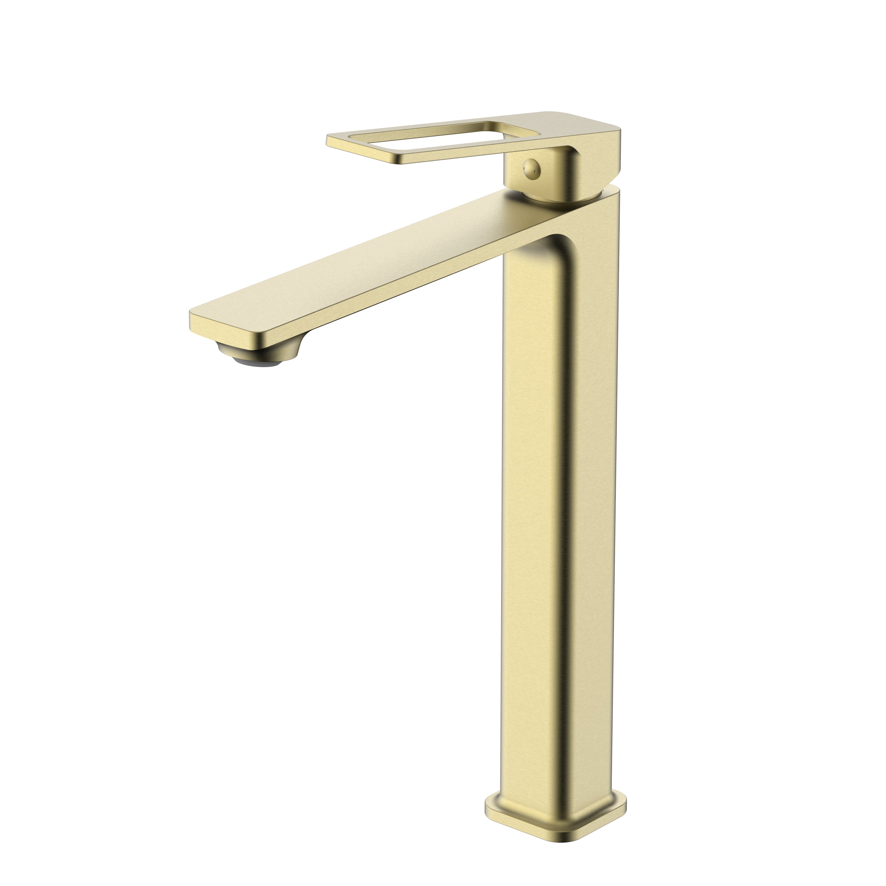 Aquamoon Denali Collection Single Lever Bathroom Vessel Faucet Brushed Gold Finish 