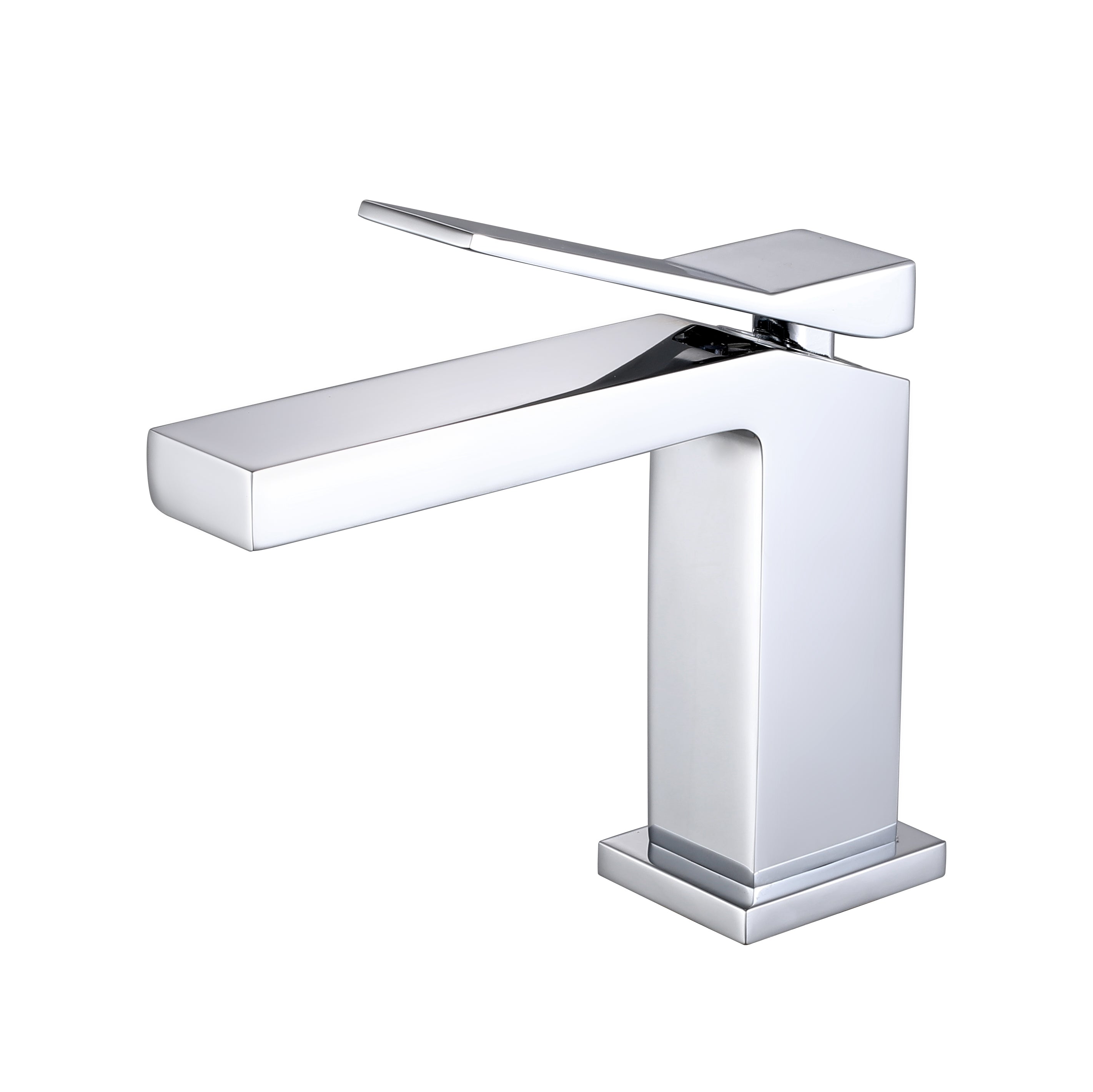 Aquamoon Times Collection Single Lever Bathroom Vanity Faucet Chrome Finish 