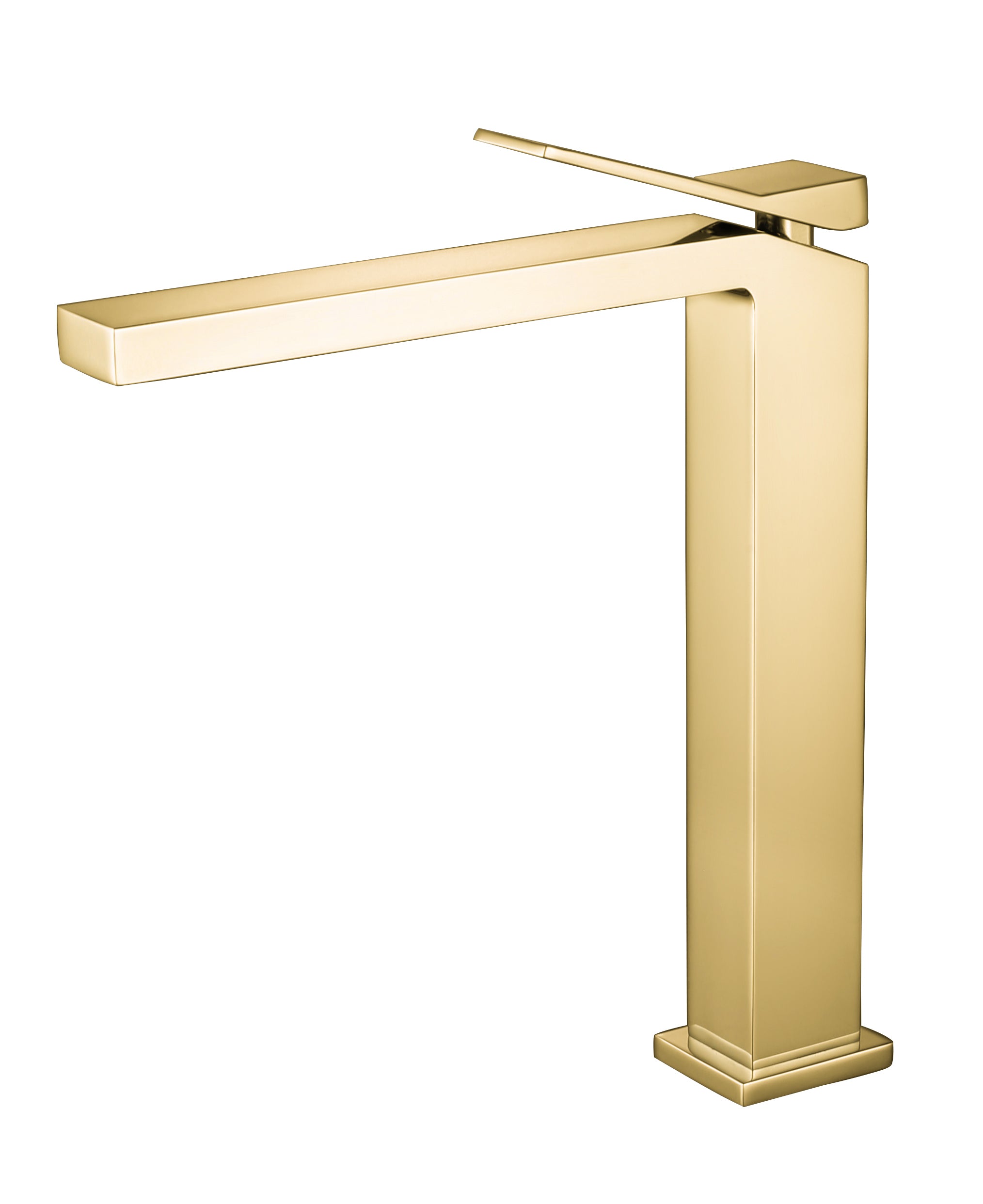 Aquamoon TImes Collection Single Lever Bathroom Vessel Faucet Brushed Gold Finish 