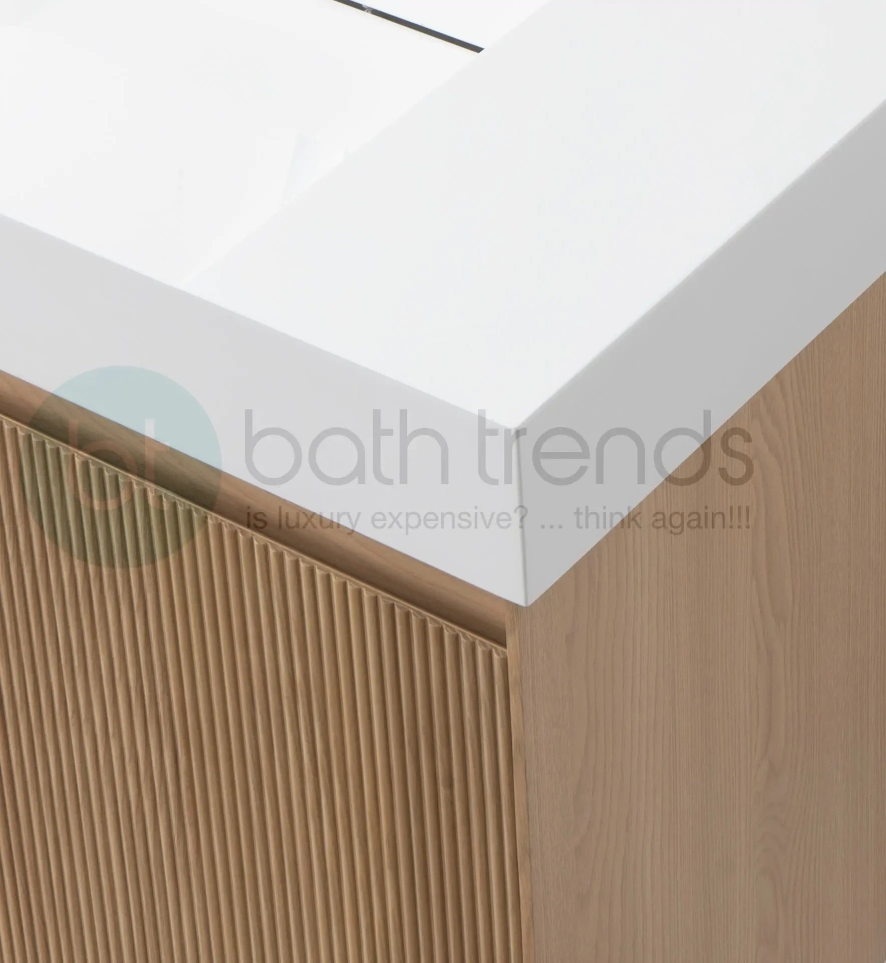 Miami 35.5 Natural Oak Cabinet, Infinity Cultured Marble, Wall Mounted Modern Vanity Set 