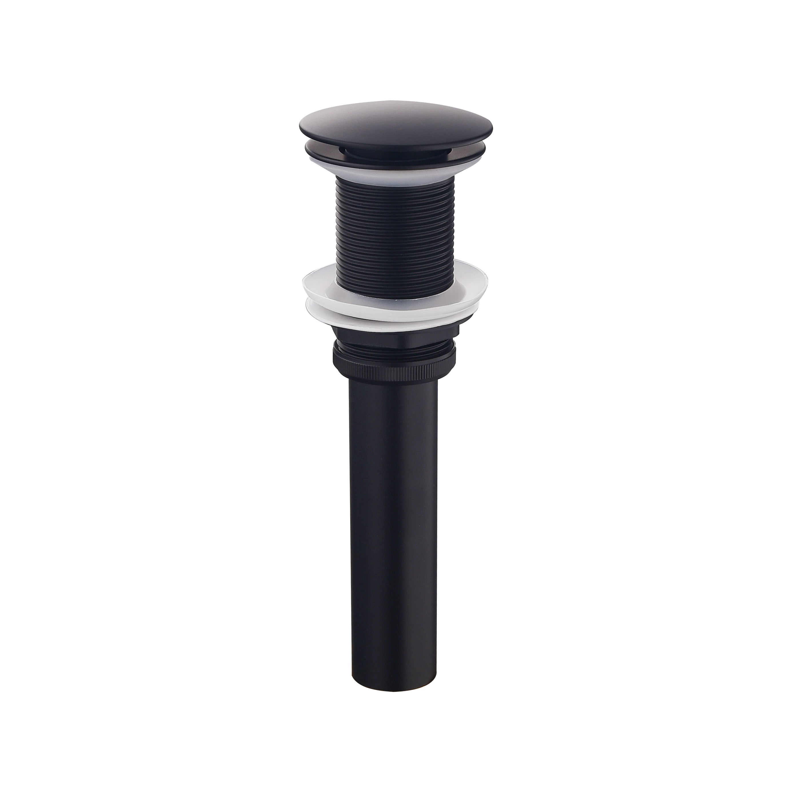 Aquamoon Bathroom Faucet Vessel Vanity Sink Round Pop Up Drain Stopper without Overflow, Matte Black Finish PP0103 