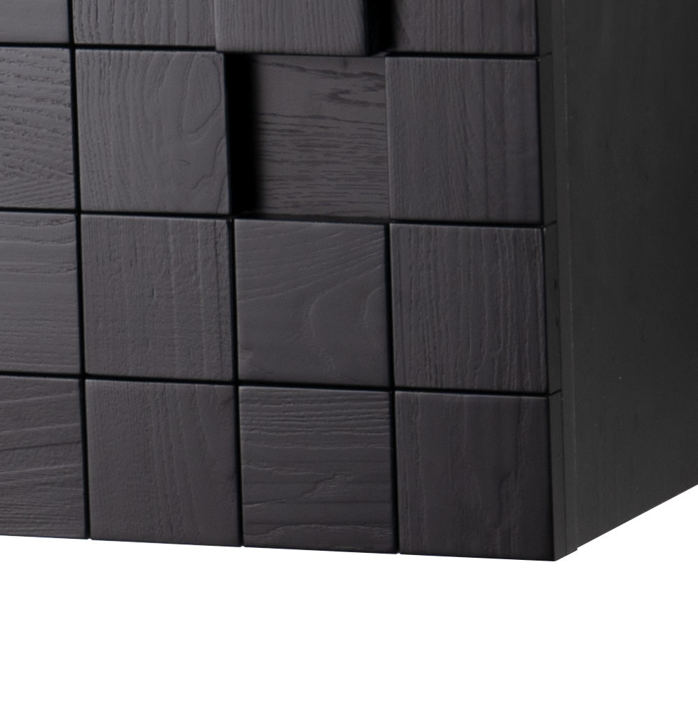 Darko 80 Double Dark Oak Cabinet, Solid Surface ORUS Sink, Wall Mounted Modern Vanity Set 