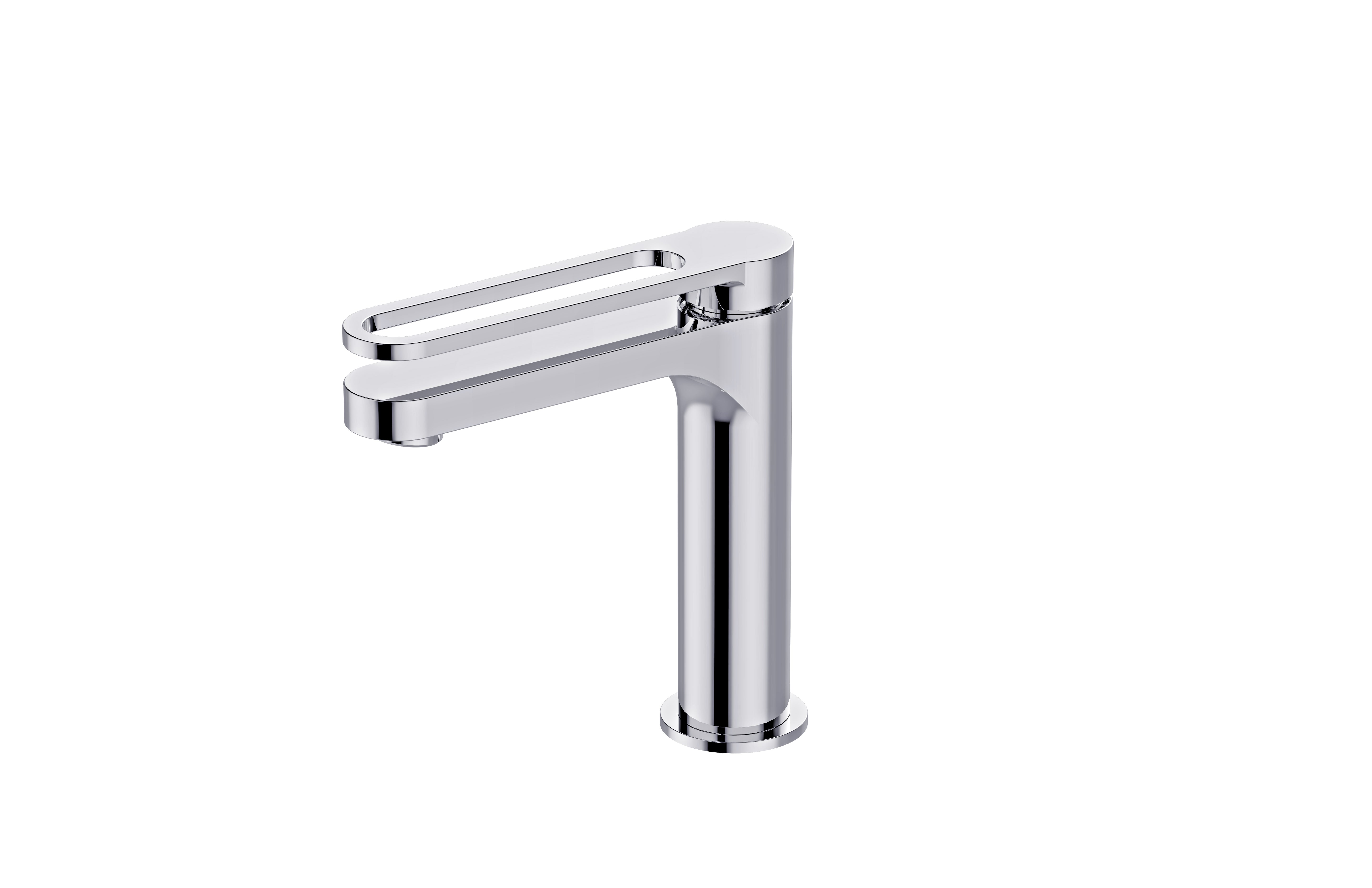 Aquamoon Helios Collection Single Lever Bathroom Vanity Faucet Chrome Finish